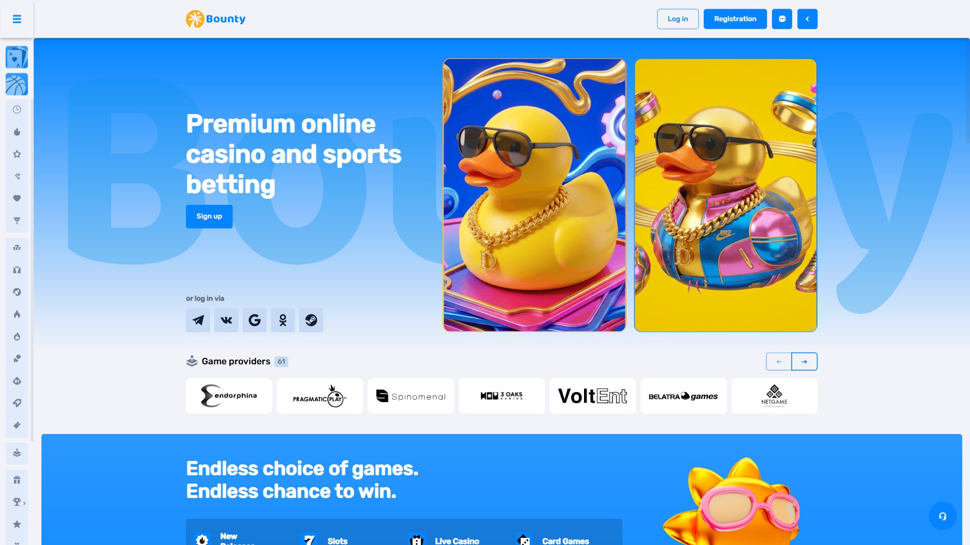 Bounty Casino — Homepage (Desktop)