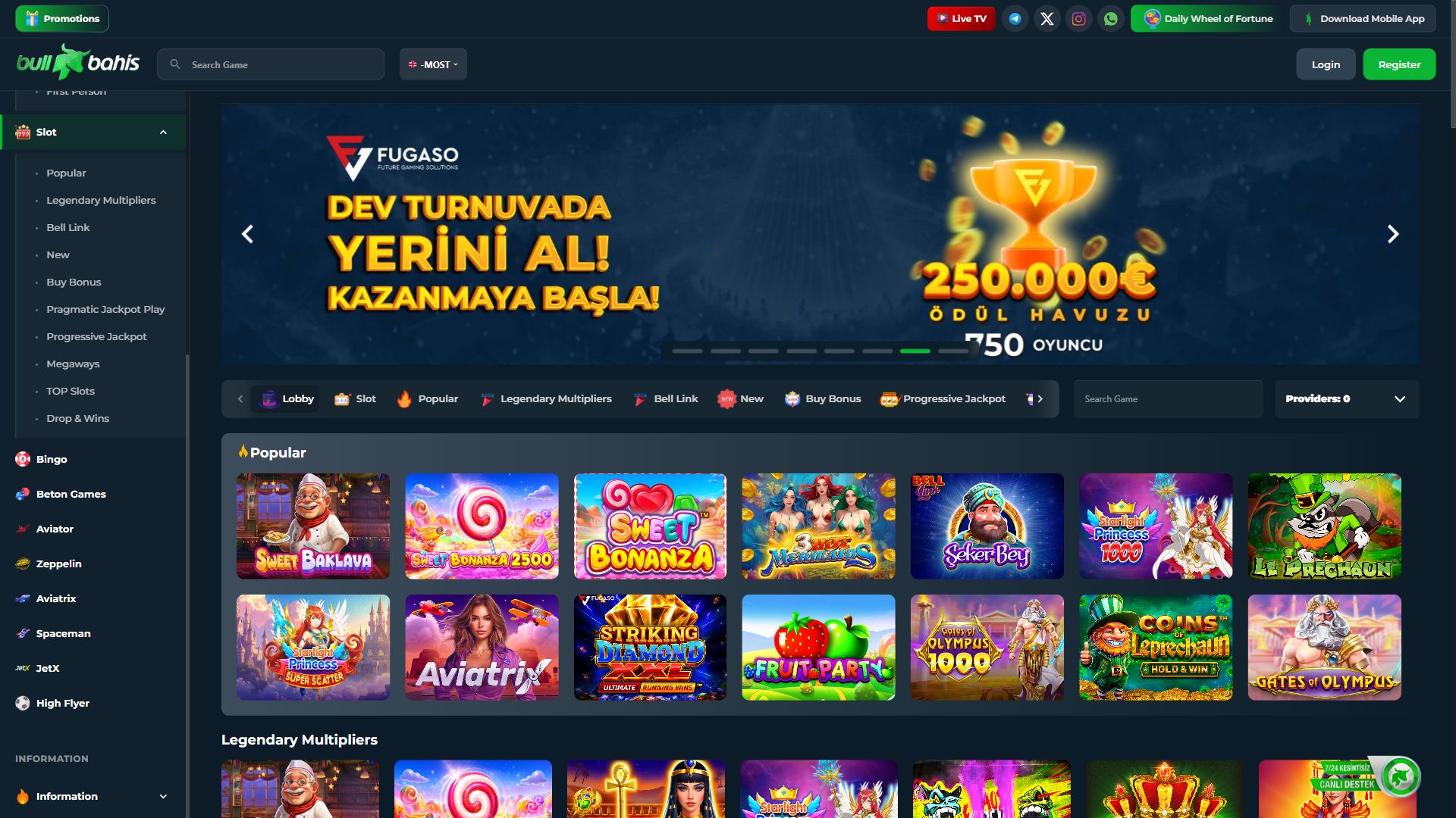 Bullbahis — Homepage (Desktop)