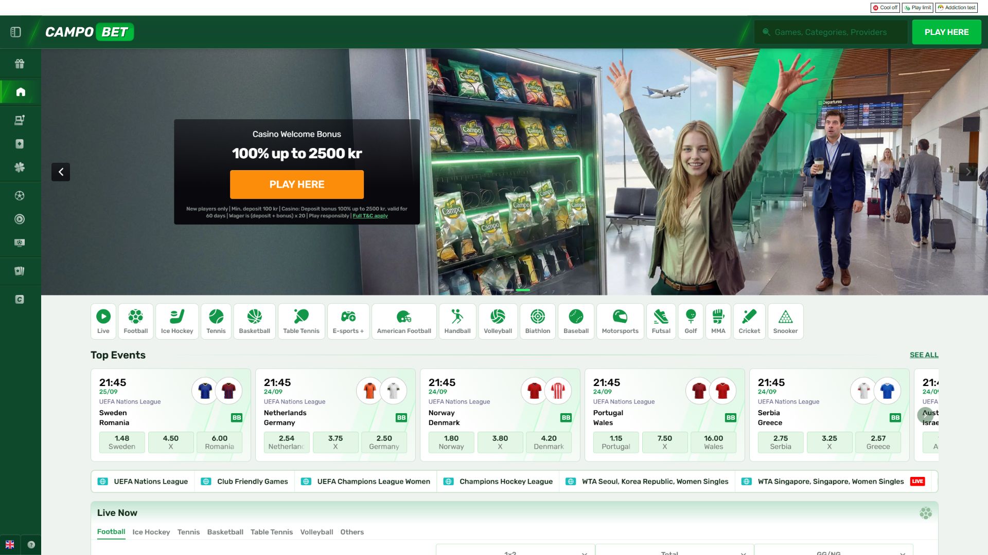 Campobet — Homepage (Desktop)