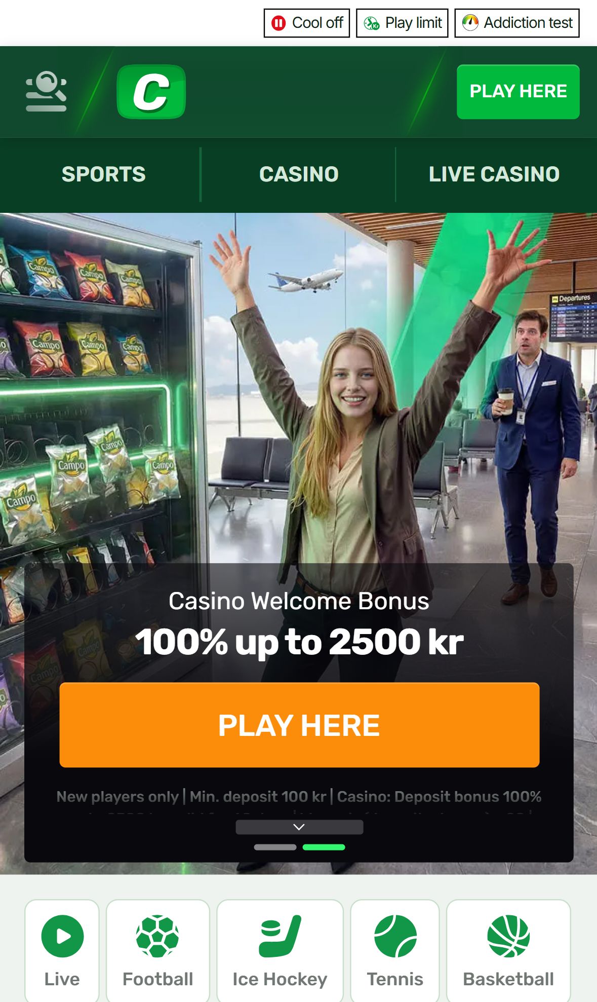 Campobet — Homepage (Mobile)