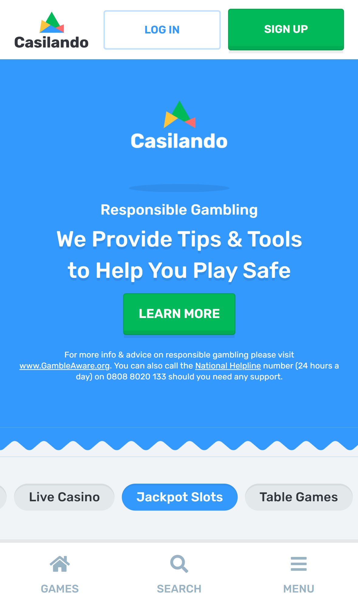 Casilando — Lobby (Mobile)
