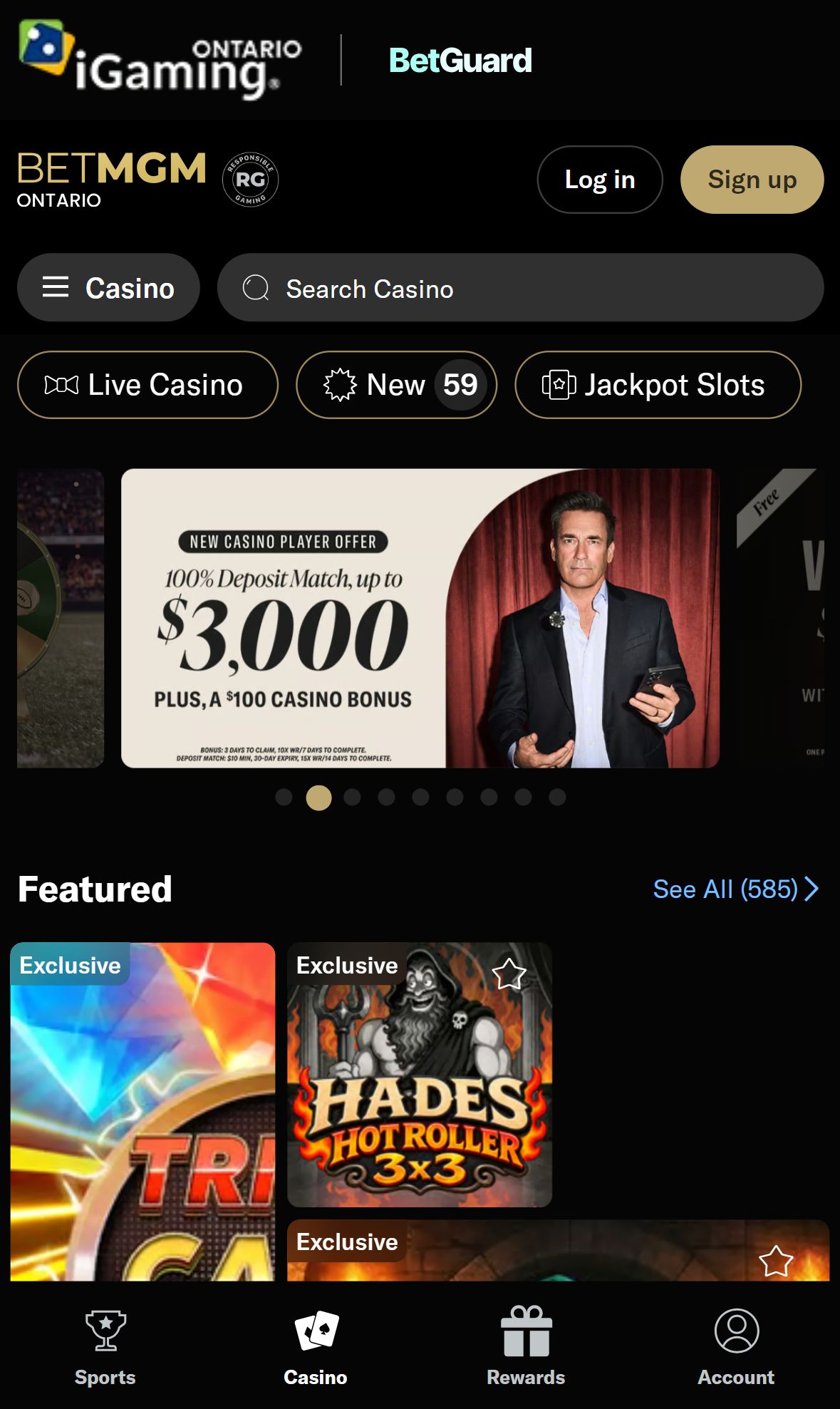 BetMGM — Lobby (Mobile)