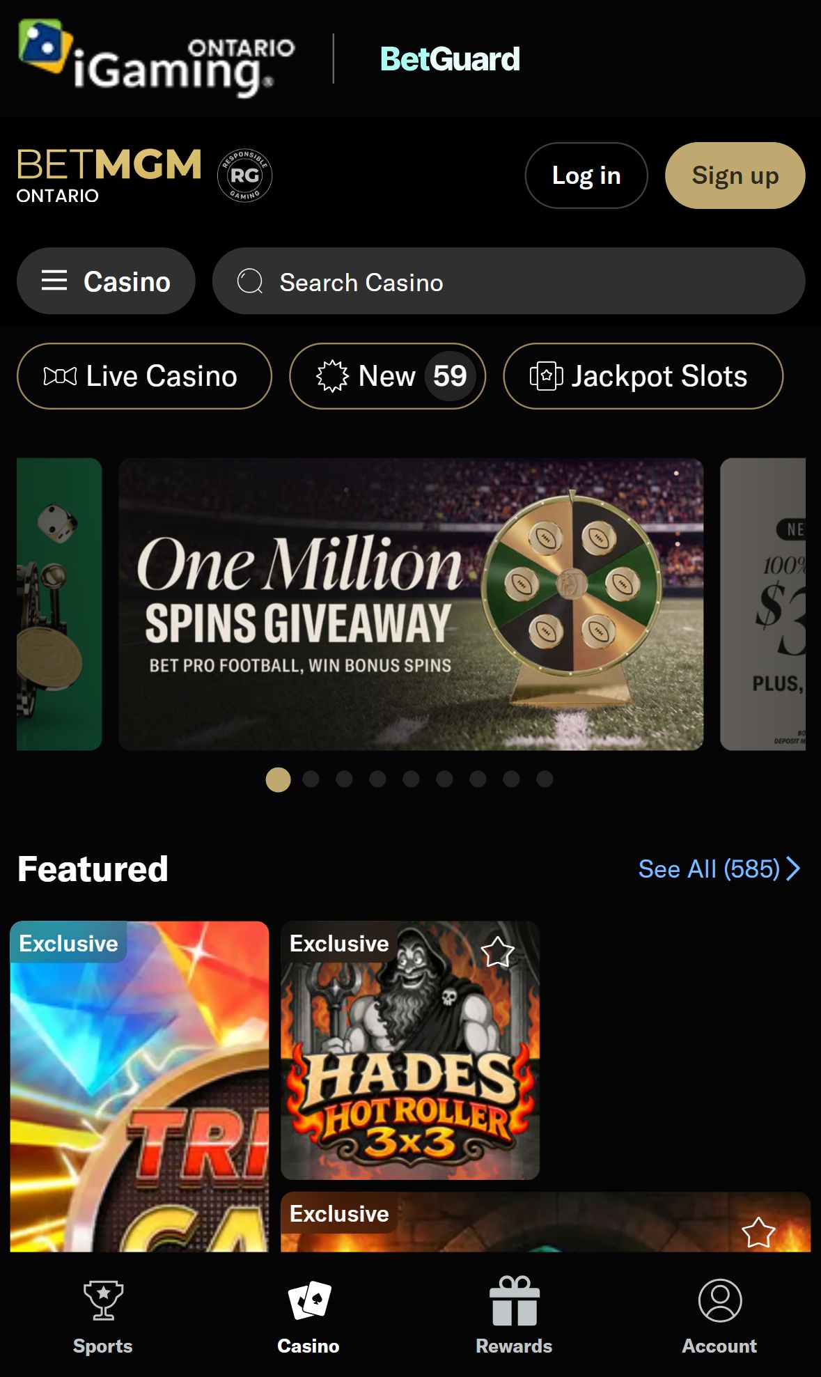 BetMGM — Homepage (Mobile)