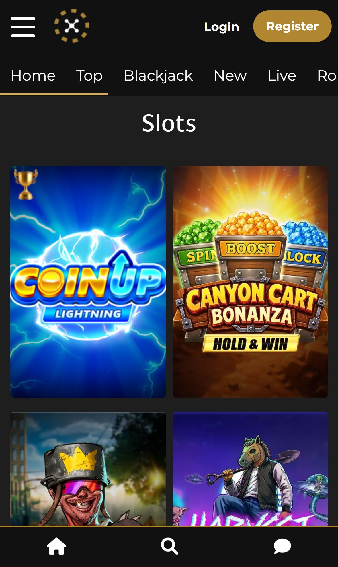Casino Extra — Lobby (Mobile)