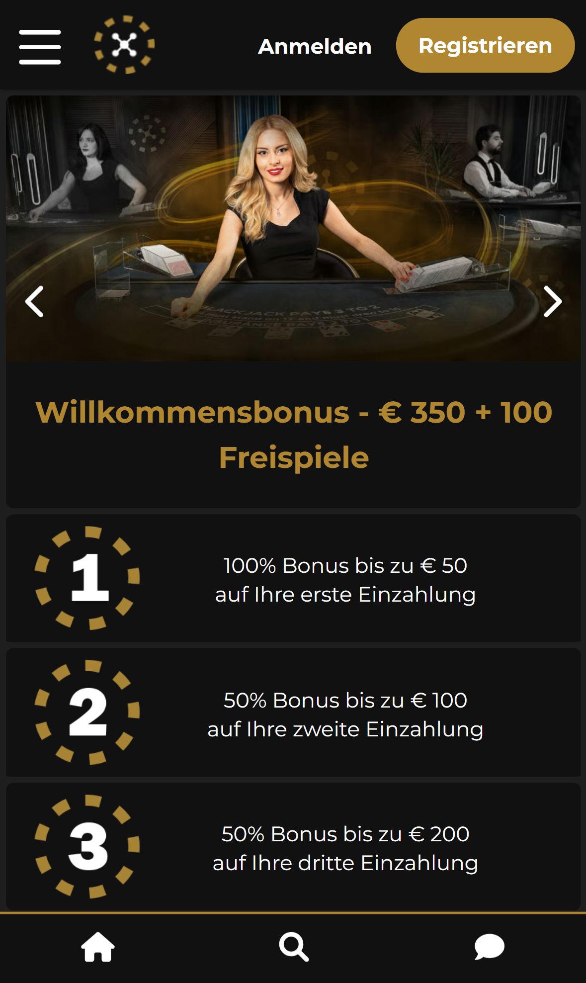 Casino Extra — Startseite (Mobil)