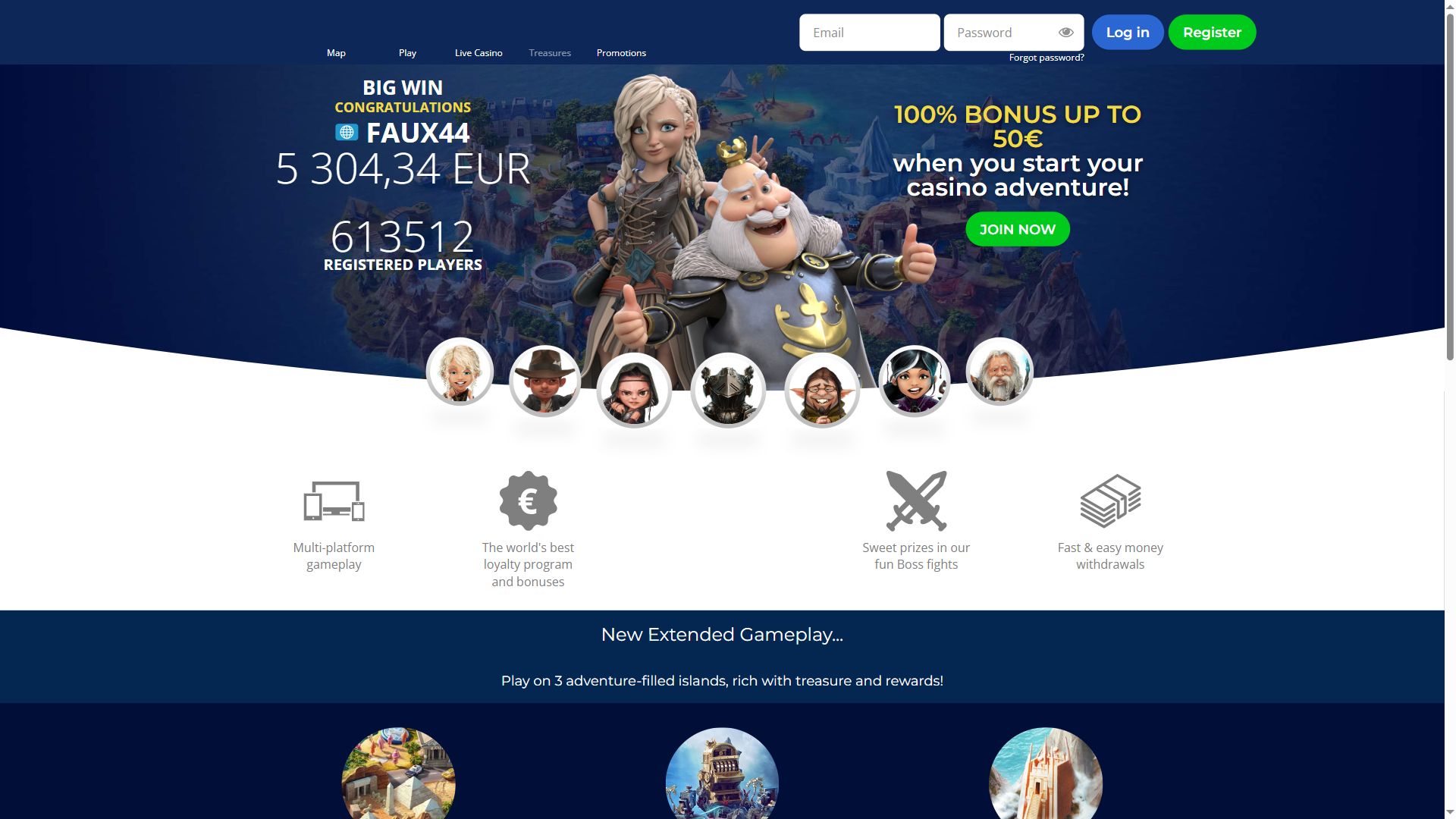Casino Heroes — Homepage (Desktop)