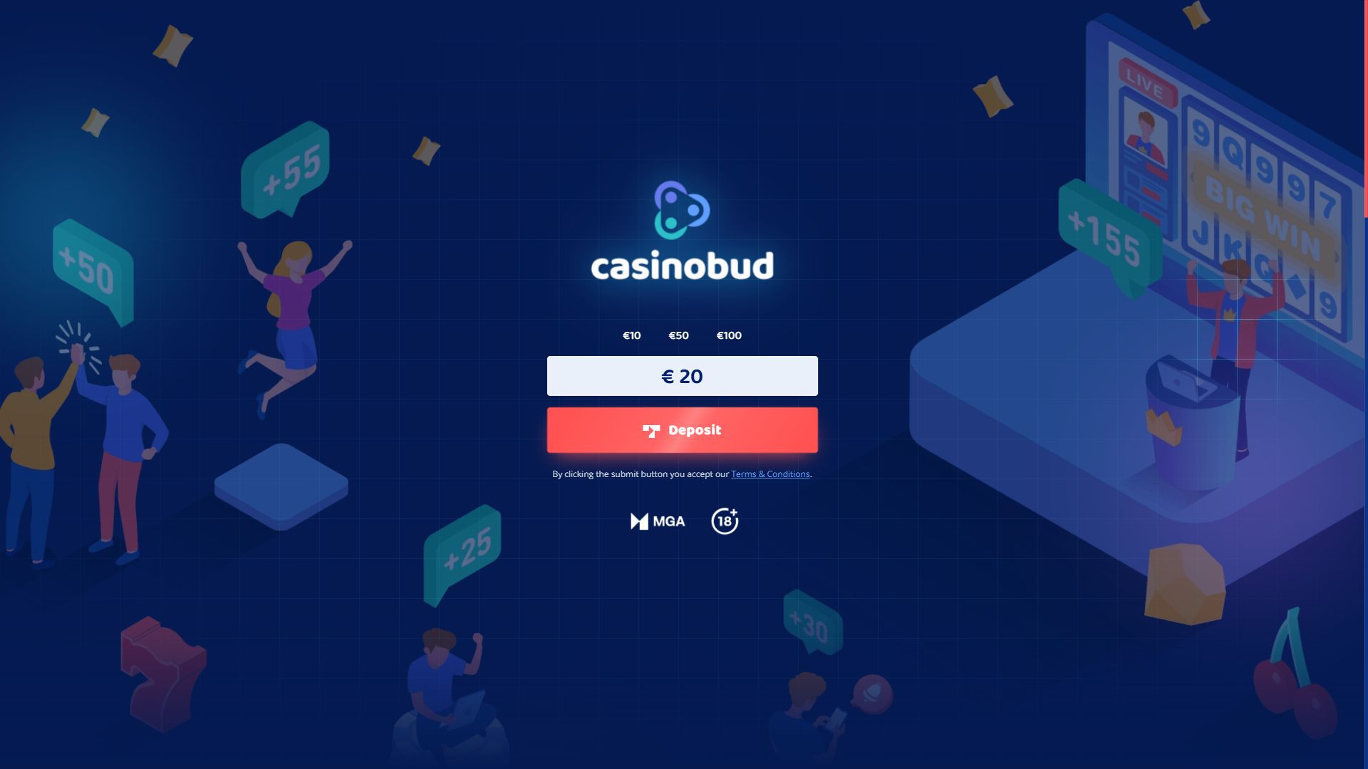 Casinobud — Homepage (Desktop)
