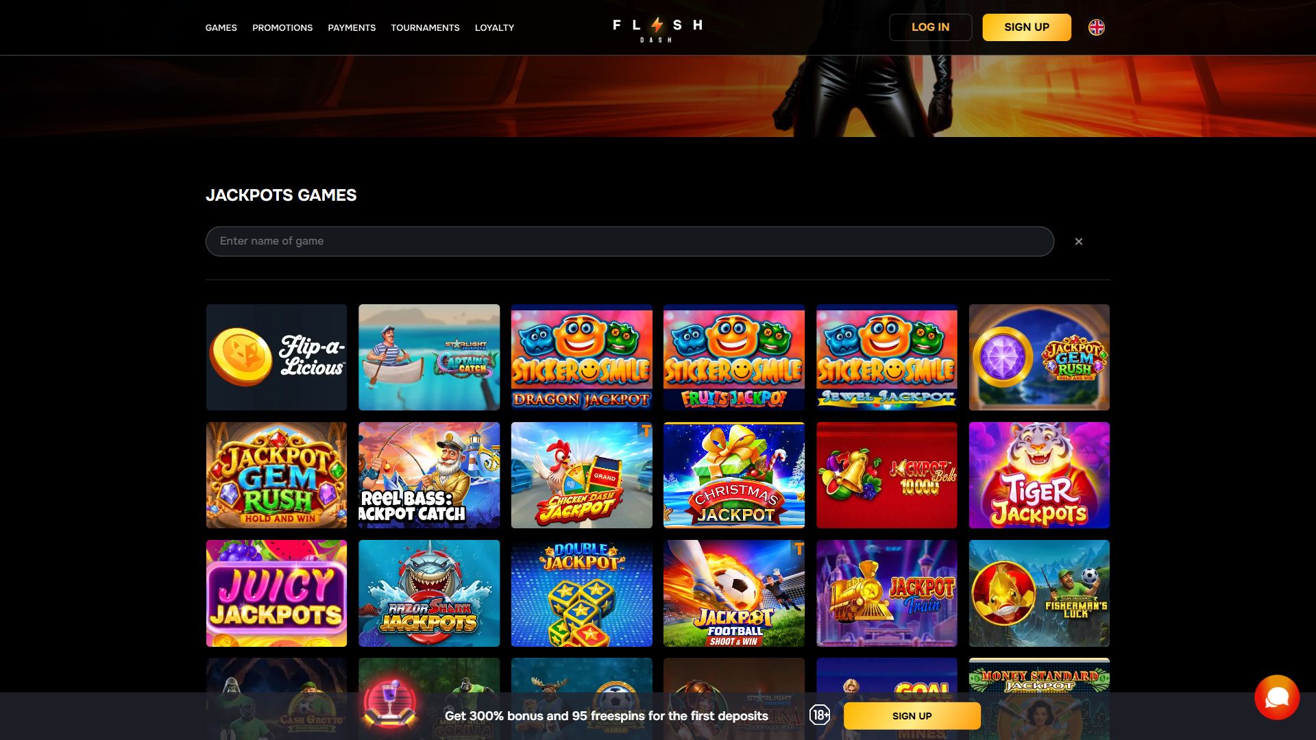 Flash Dash — Lobby (Desktop)