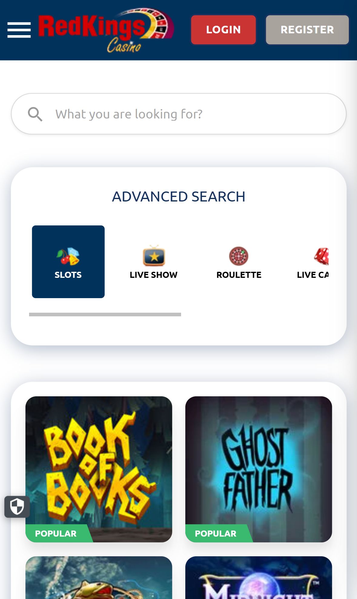 Redkings — Lobby (Mobile)