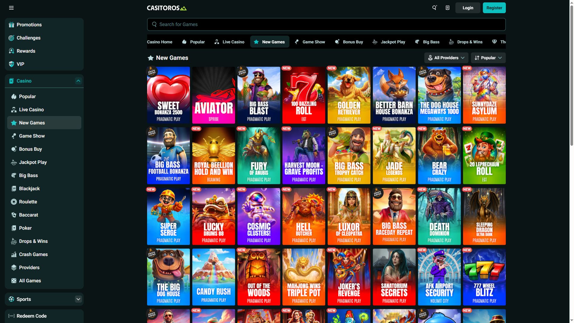 Casitoros — Lobby (Desktop)