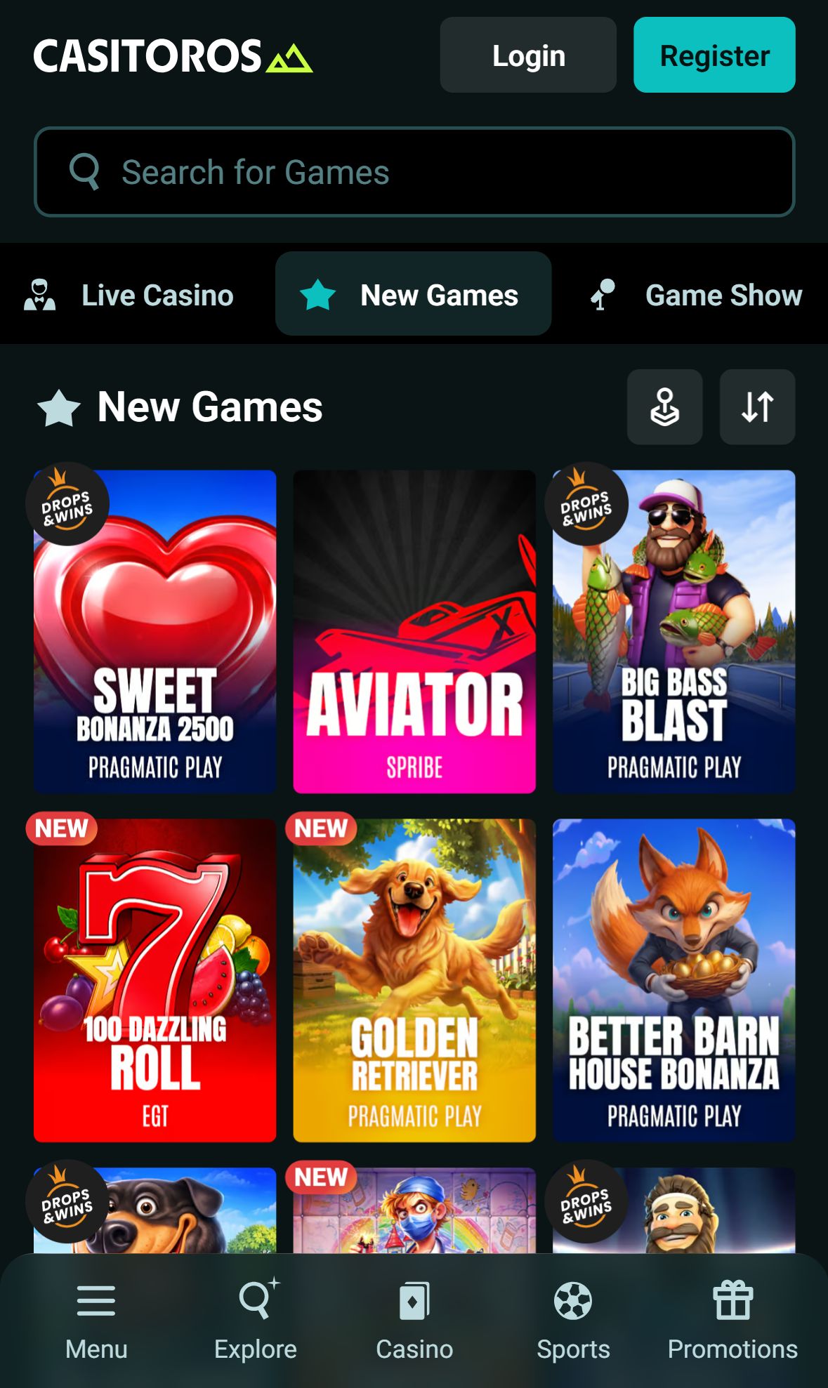 Casitoros — Lobby (Mobile)