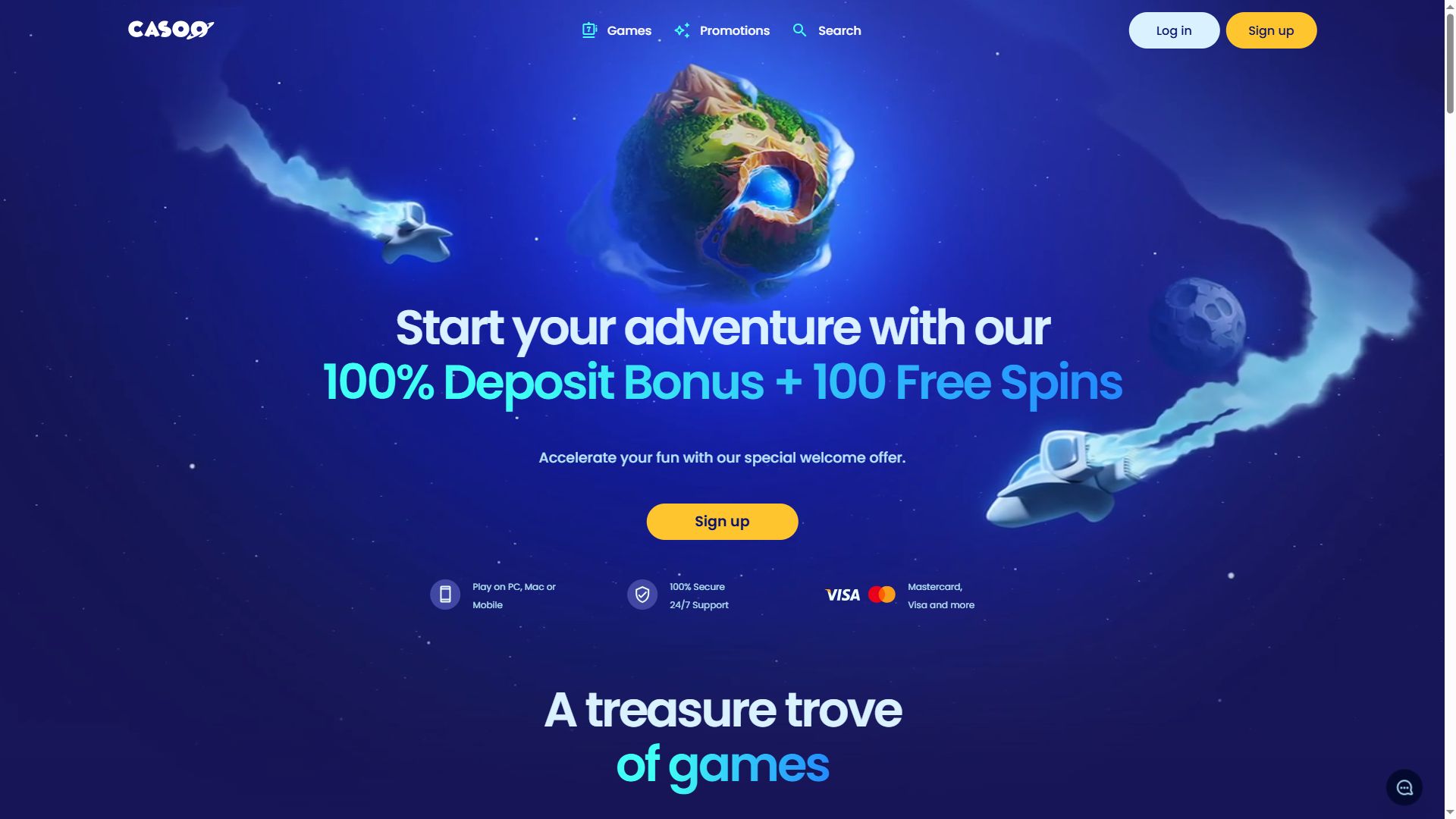 Casoo — Homepage (Desktop)