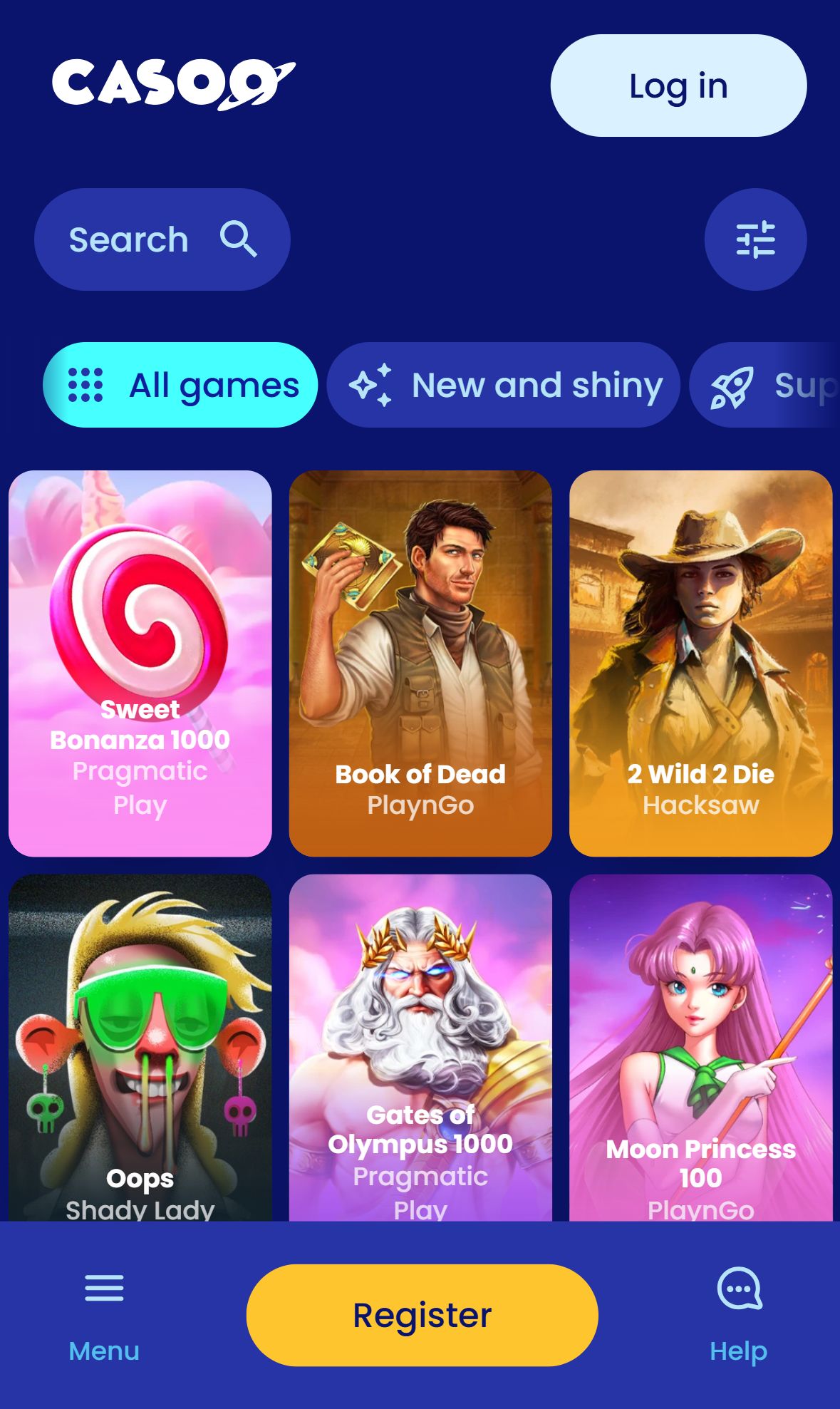 Casoo — Lobby (Mobile)