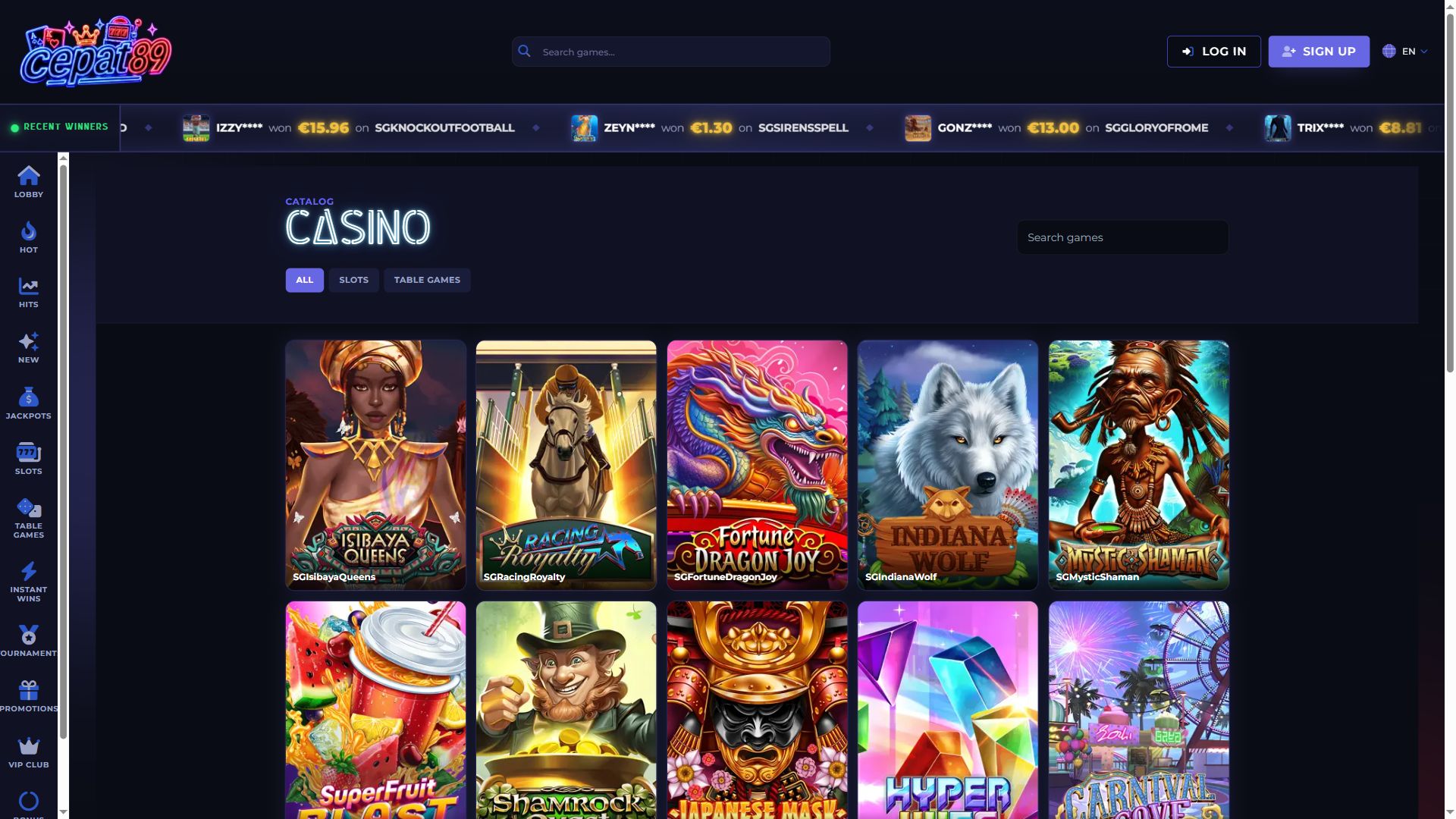 CEPAT89 — Lobby (Desktop)