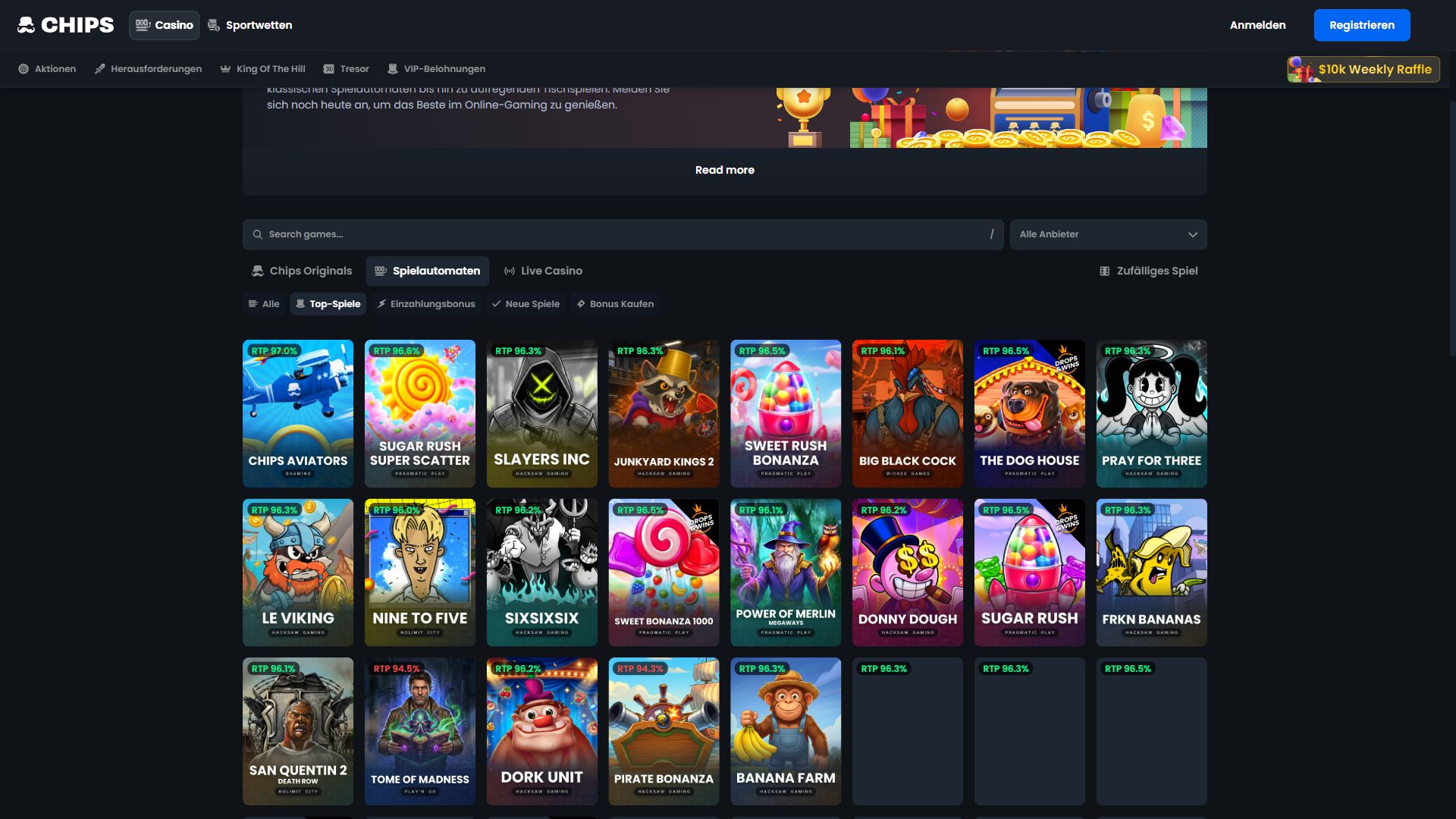 Chips.gg — Lobby (Desktop)