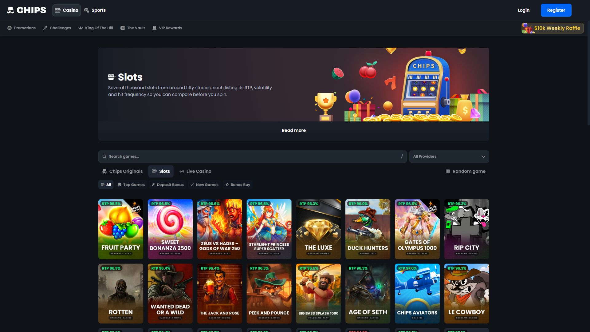 Chips.gg — Lobby (Desktop)