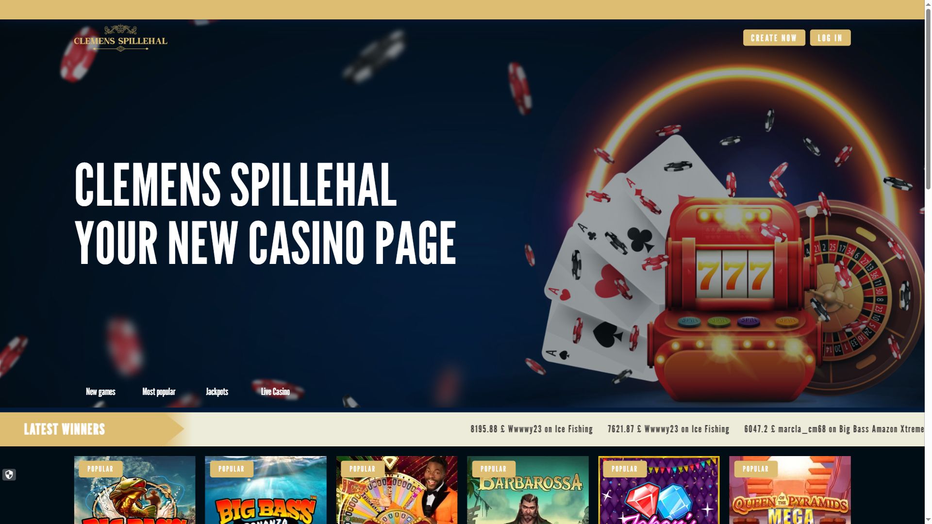 Clemens Spillehal — Homepage (Desktop)
