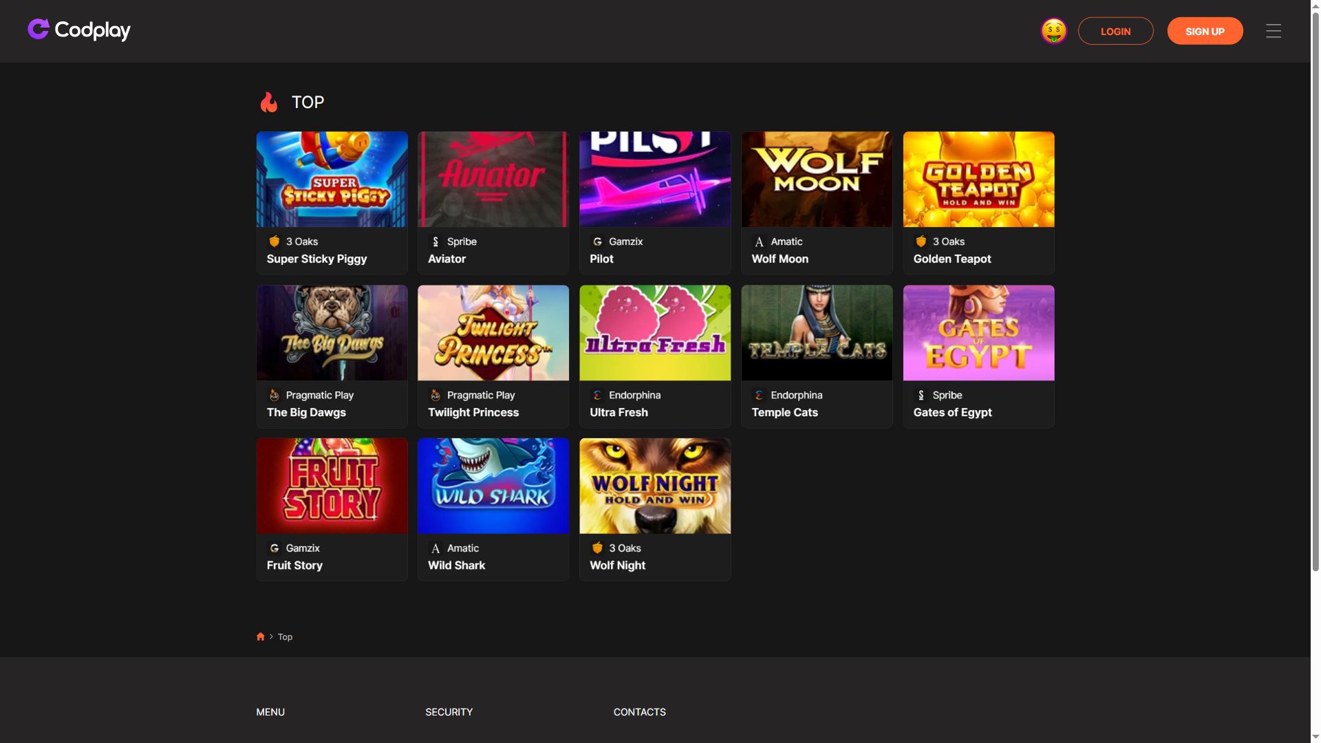 Codplay — Lobby (Desktop)