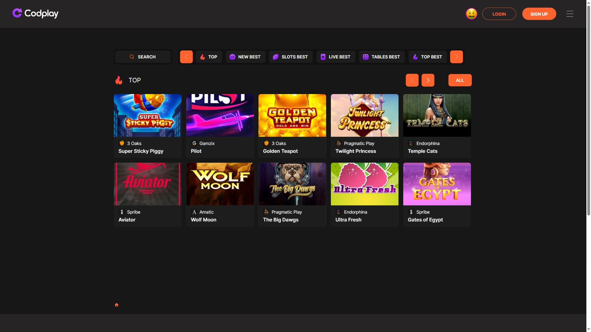 Codplay — Homepage (Desktop)