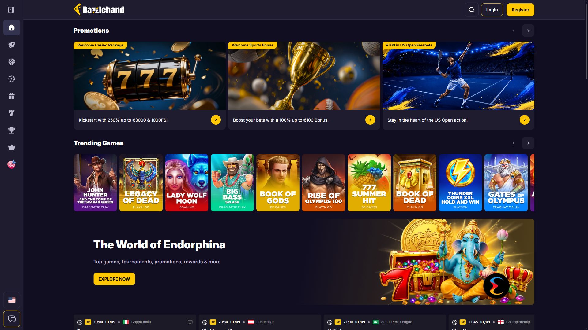 Dazzlehand — Homepage (Desktop)