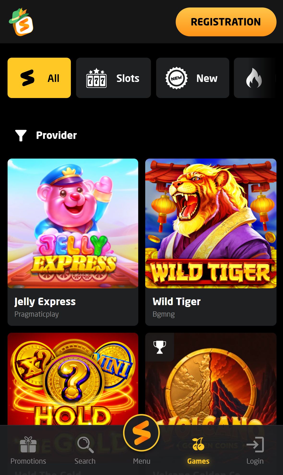 Stay Casino — Lobby (Mobile)