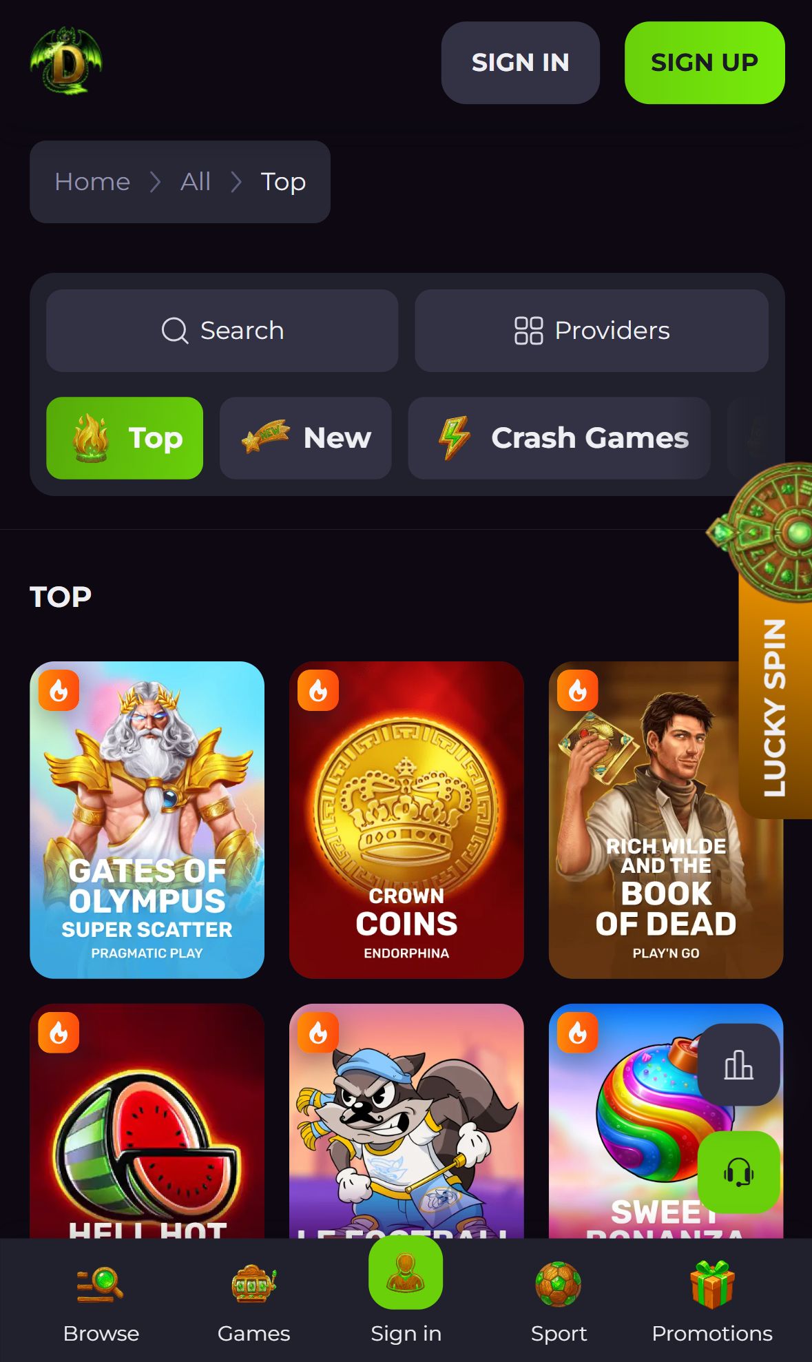 Drakaris — Lobby (Mobile)