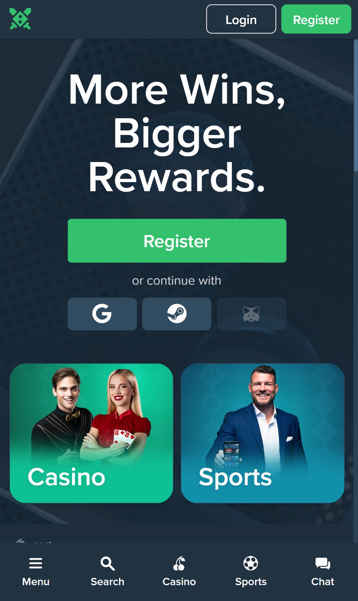 Duelbits — Homepage (Mobile)