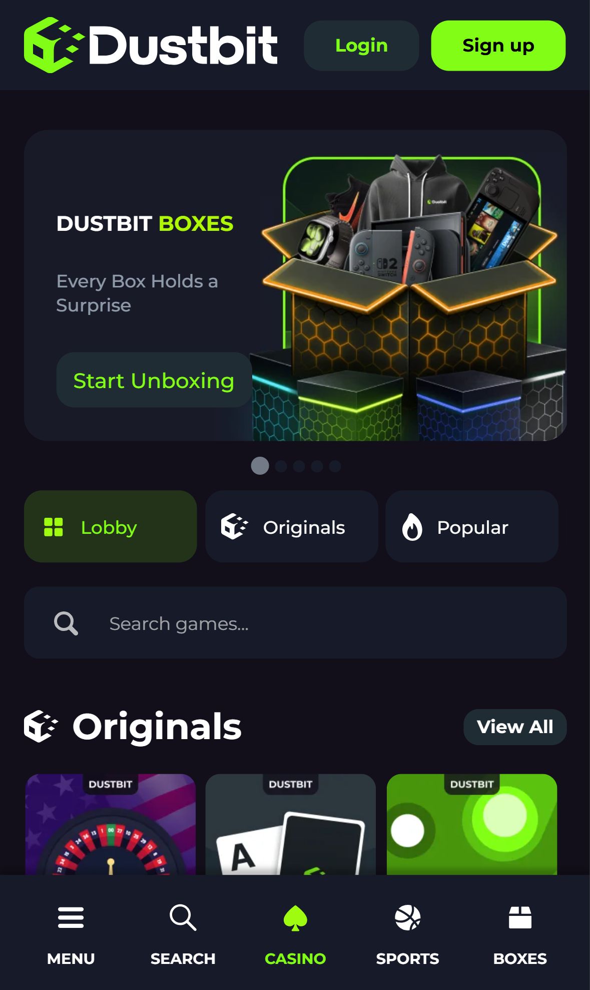 Dustbit — Lobby (Mobil)