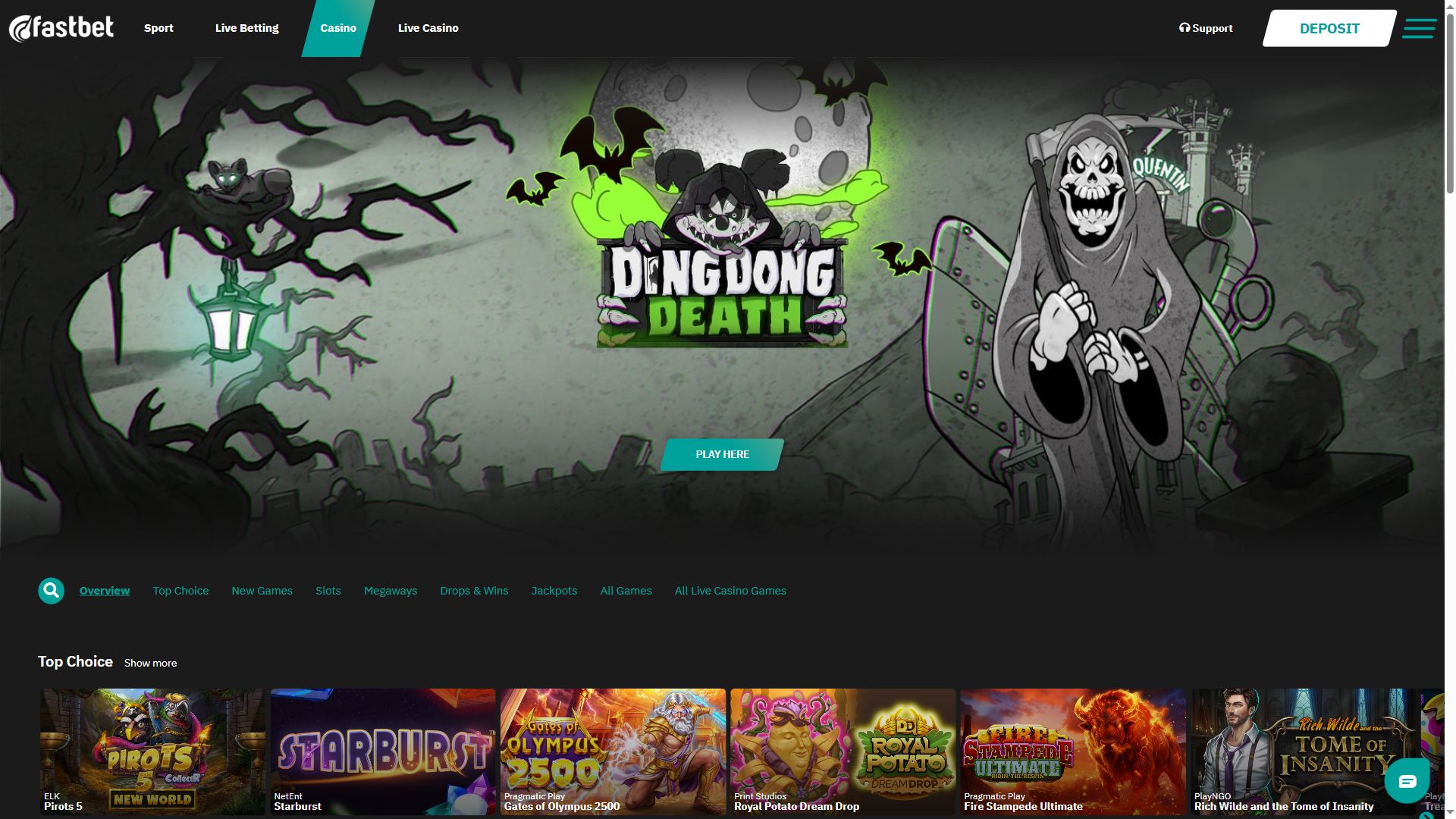 Fastbet — Homepage (Desktop)