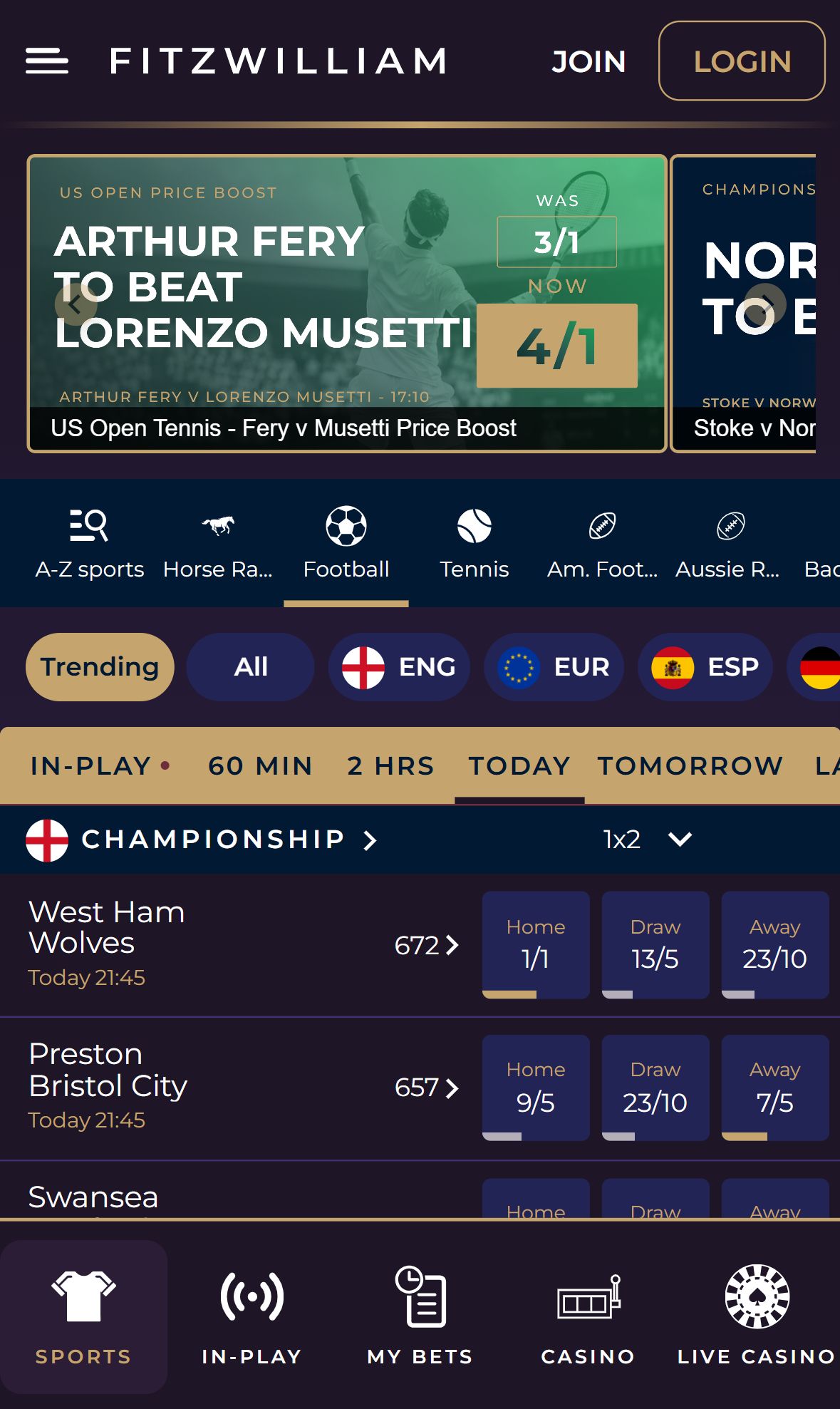 FitzWilliam — Homepage (Mobile)