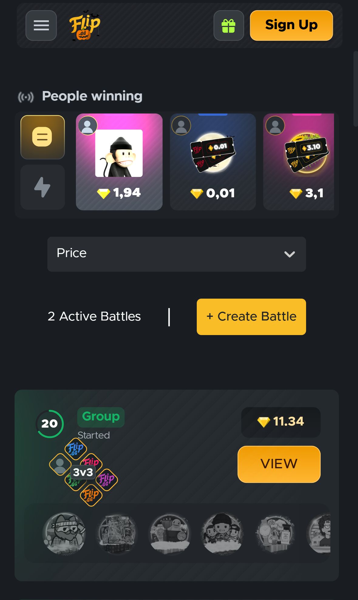 Flip — Lobby (Mobile)