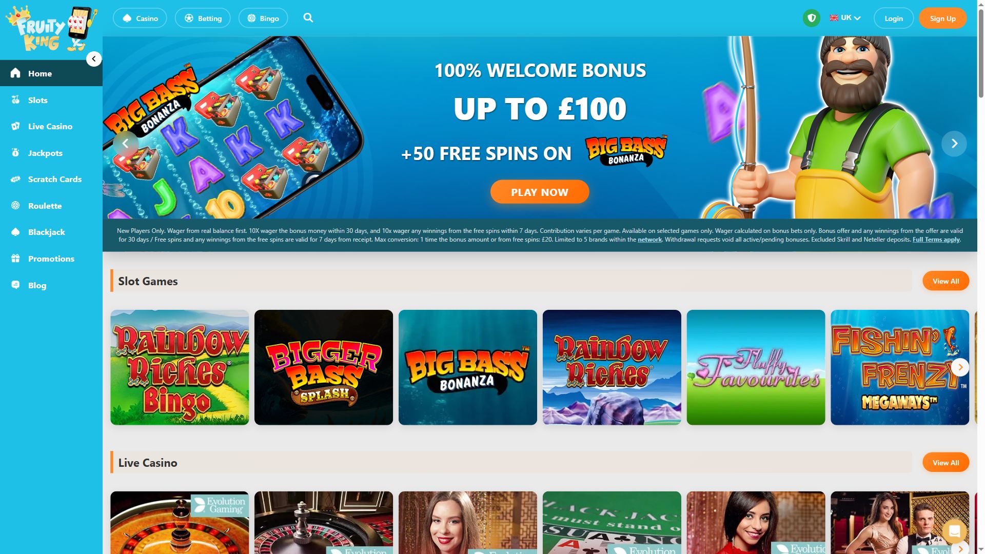 Fruityking — Homepage (Desktop)