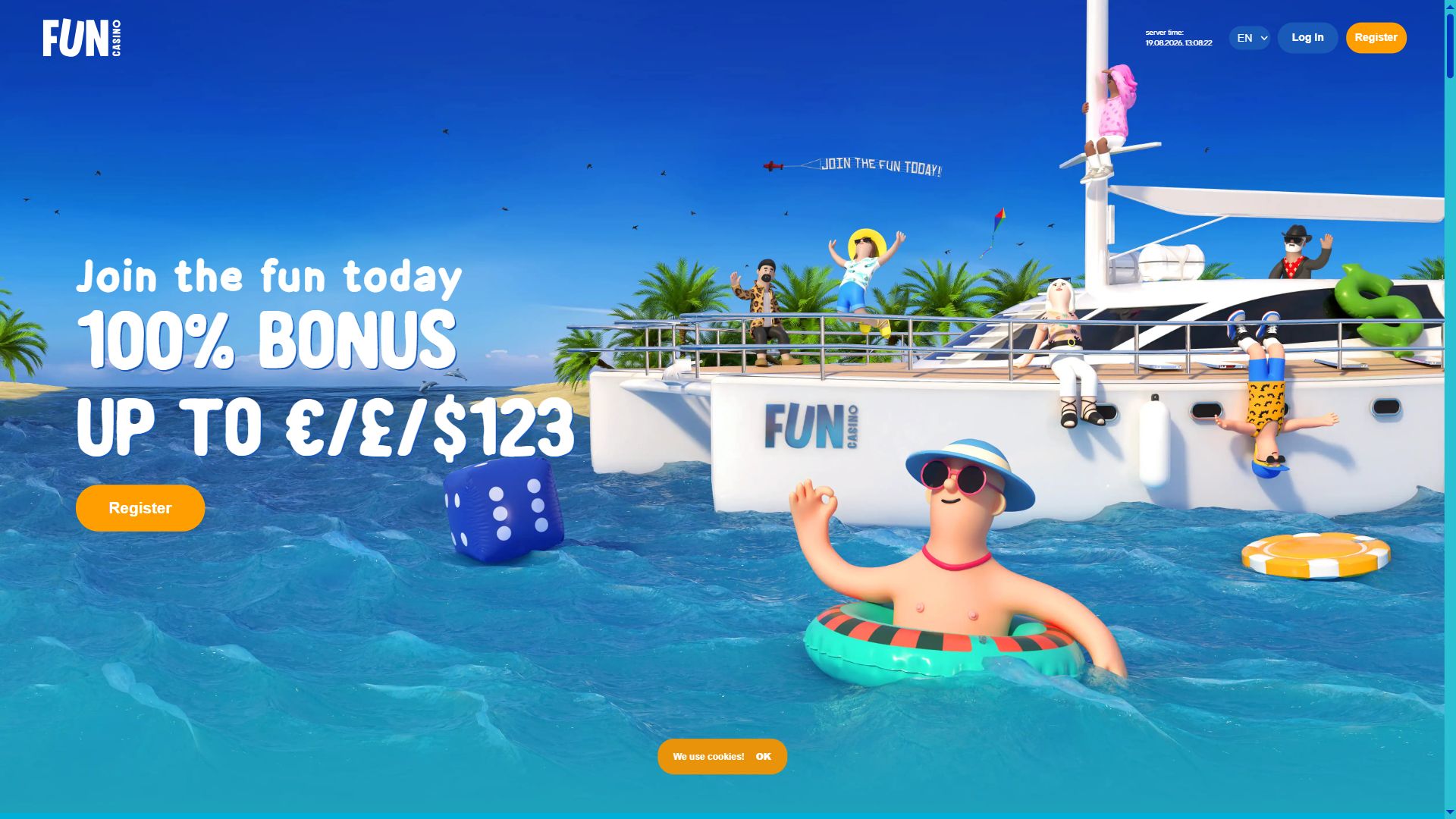 Fun Casino — Homepage (Desktop)