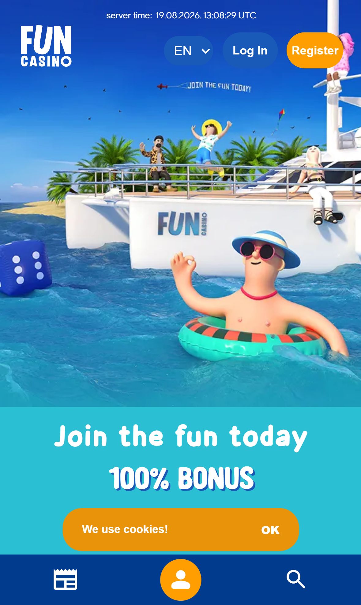 Fun Casino — Homepage (Mobile)
