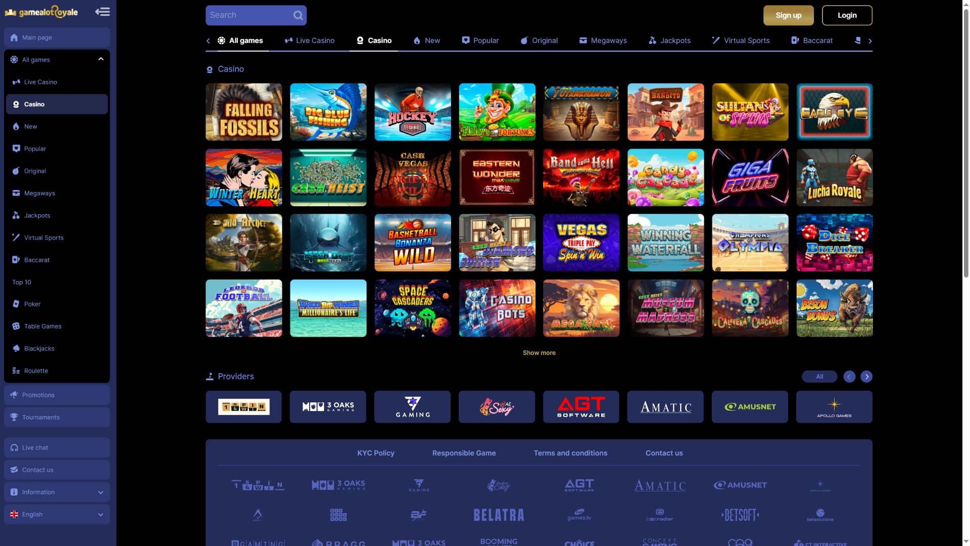 Gamealot Royale — Lobby (Desktop)