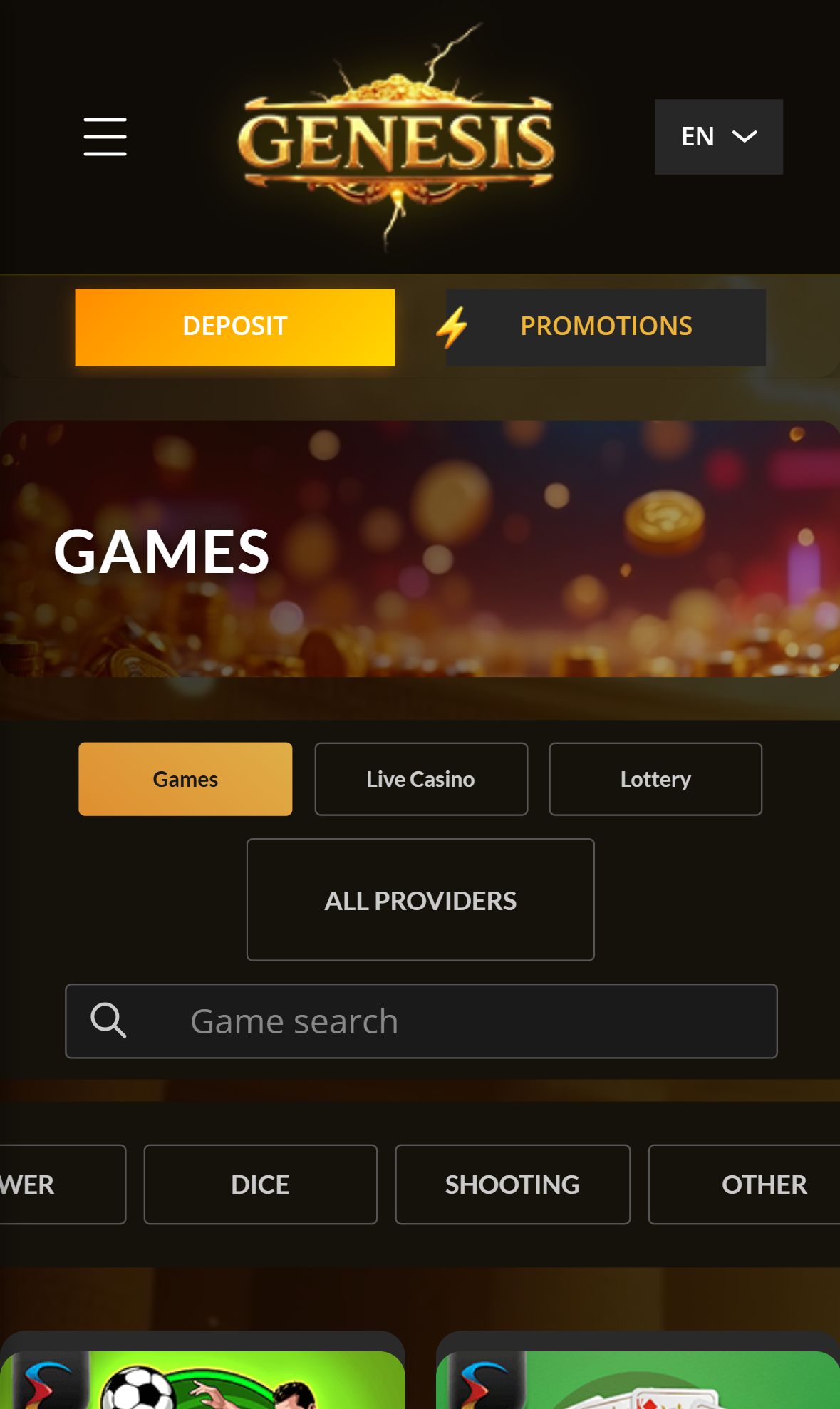 Genesis — Lobby (Mobile)