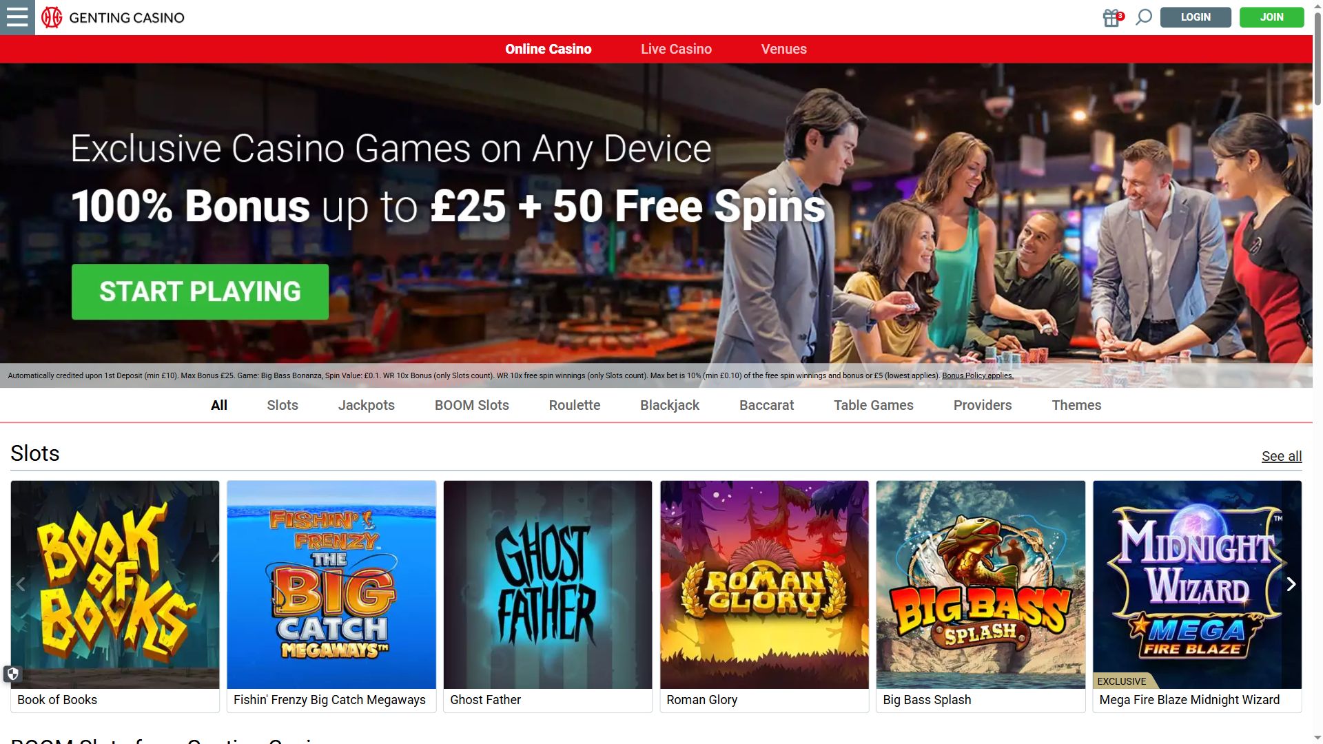 Genting Casino — Lobby (Desktop)