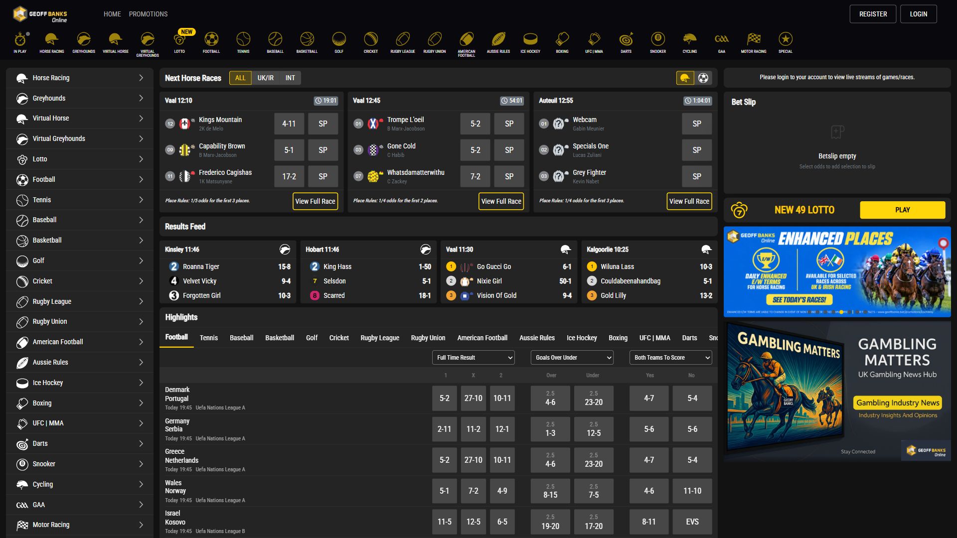 Geoff Banks — Homepage (Desktop)