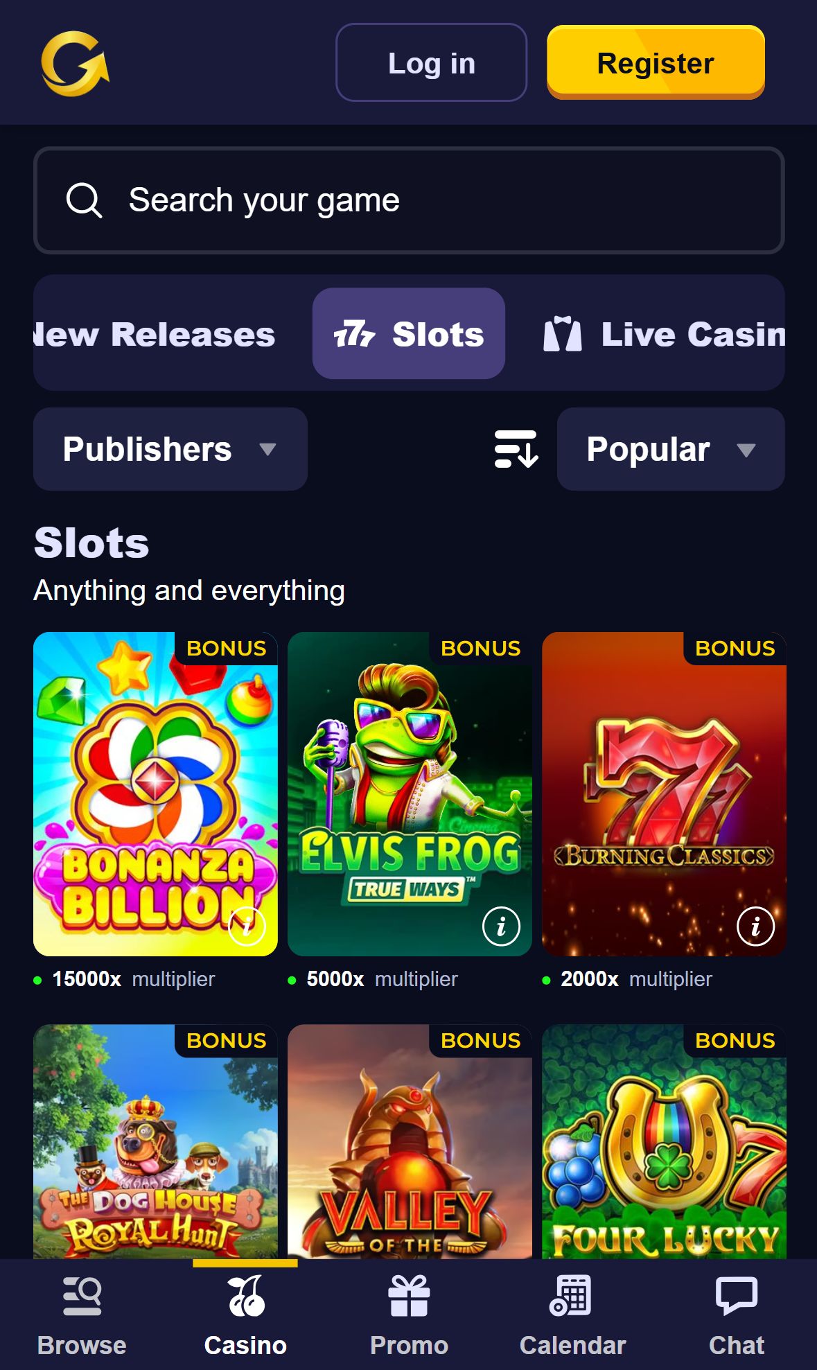 GetWin — Lobby (Mobile)