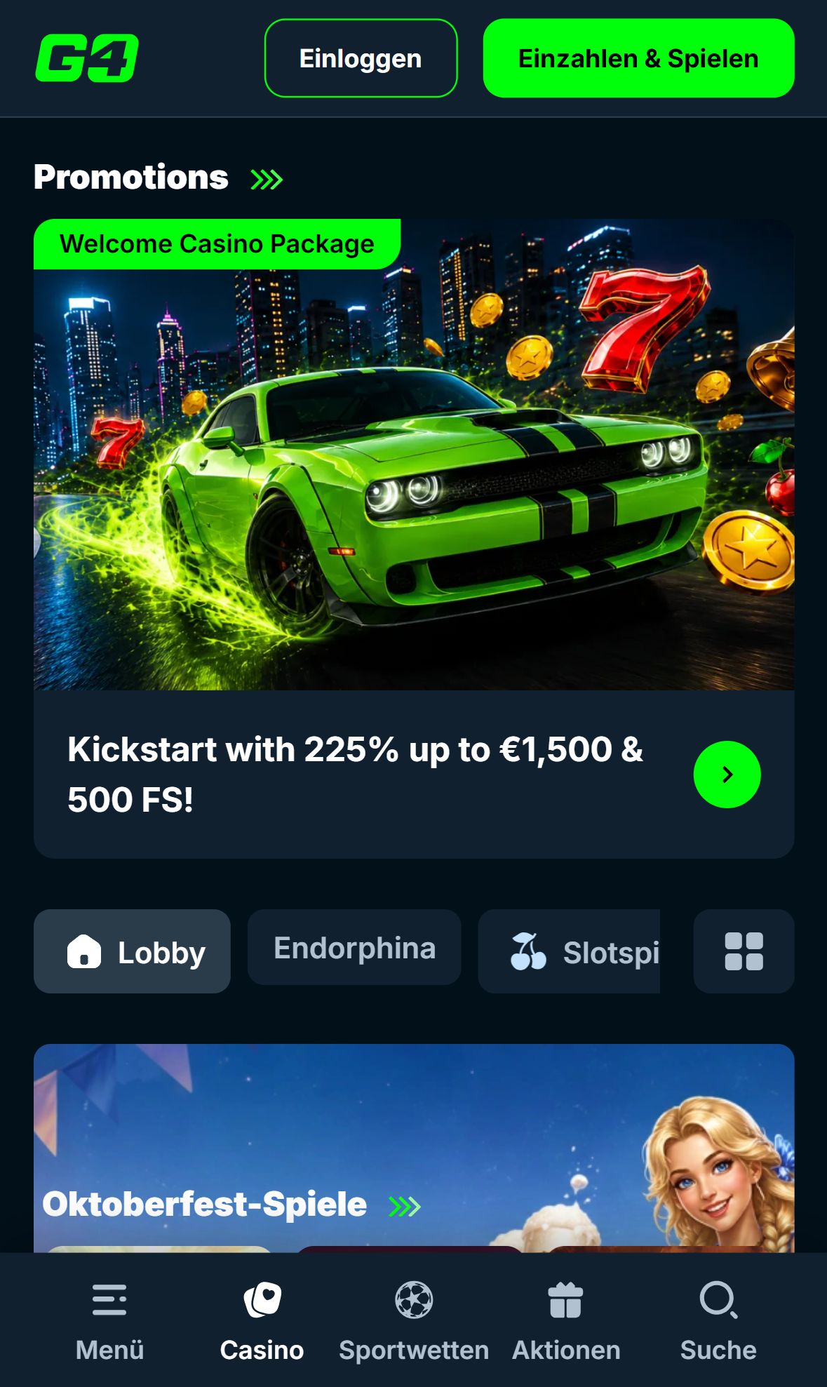 Go4Casino — Lobby (Mobil)