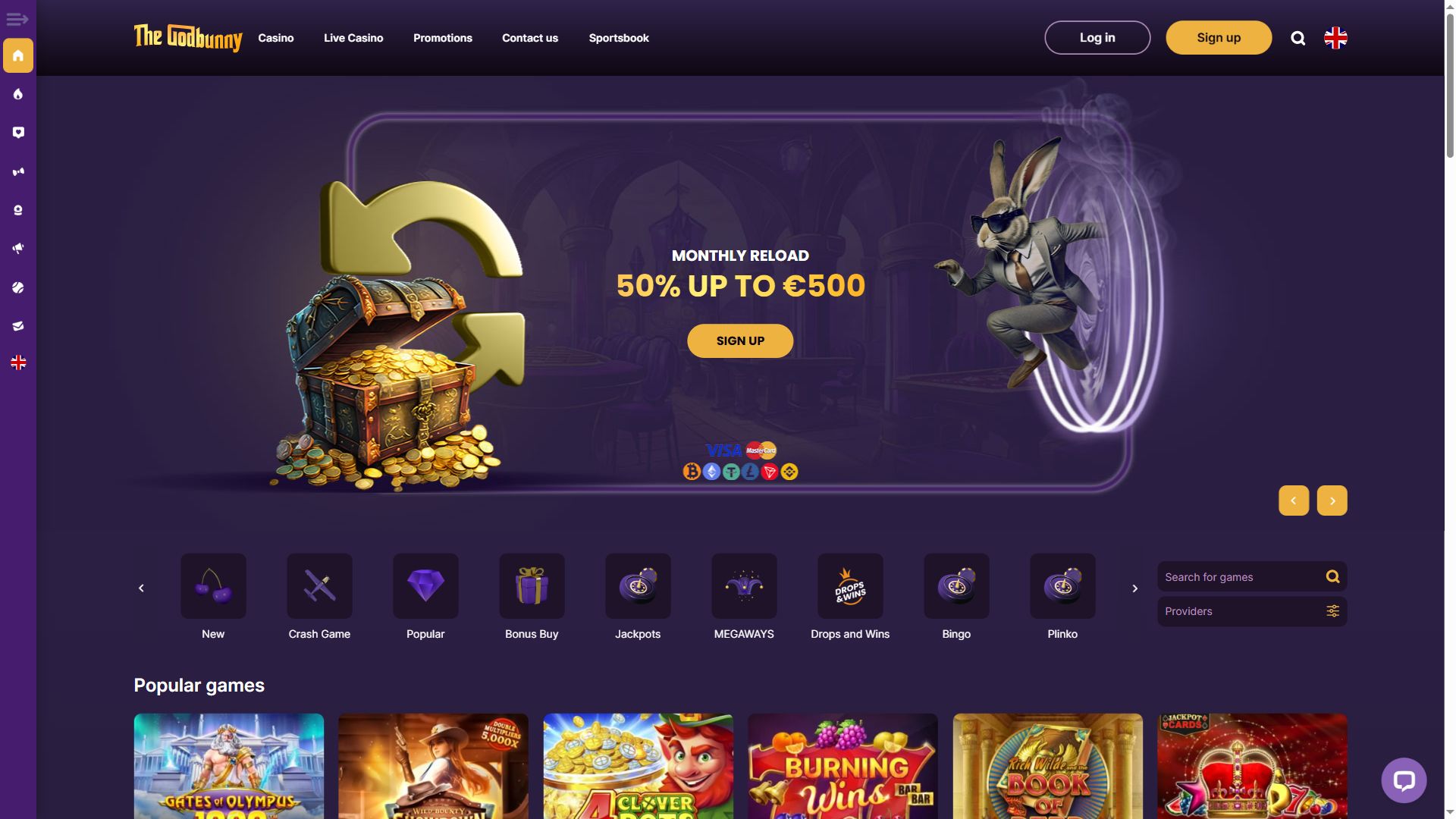 Godbunny — Homepage (Desktop)