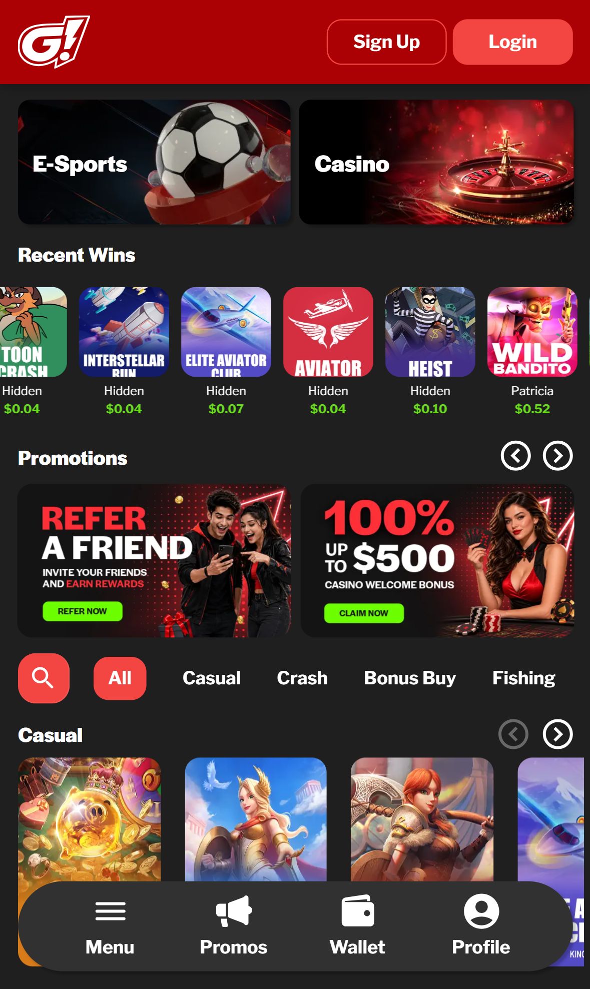 Gosu Play — Homepage (Mobile)