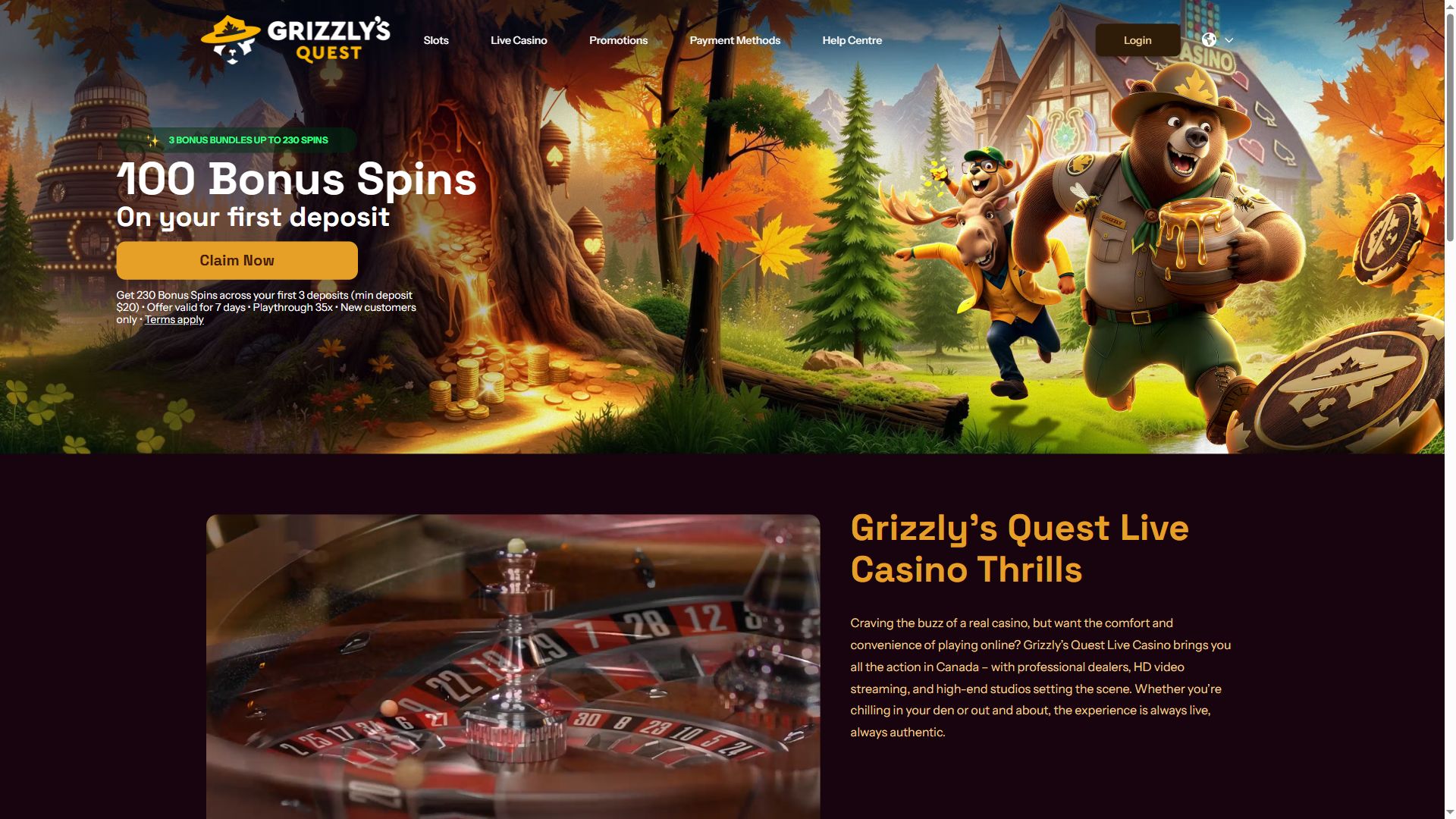 Grizzly Quest — Lobby (Desktop)