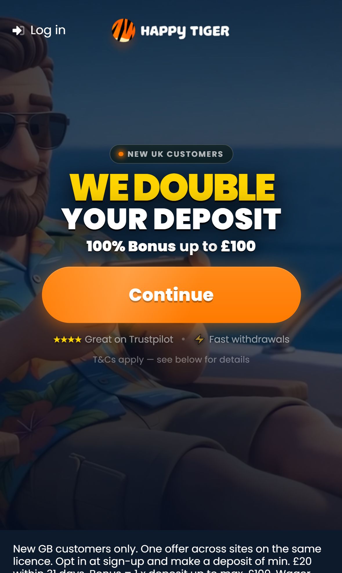 Happy Tiger — Lobby (Mobile)