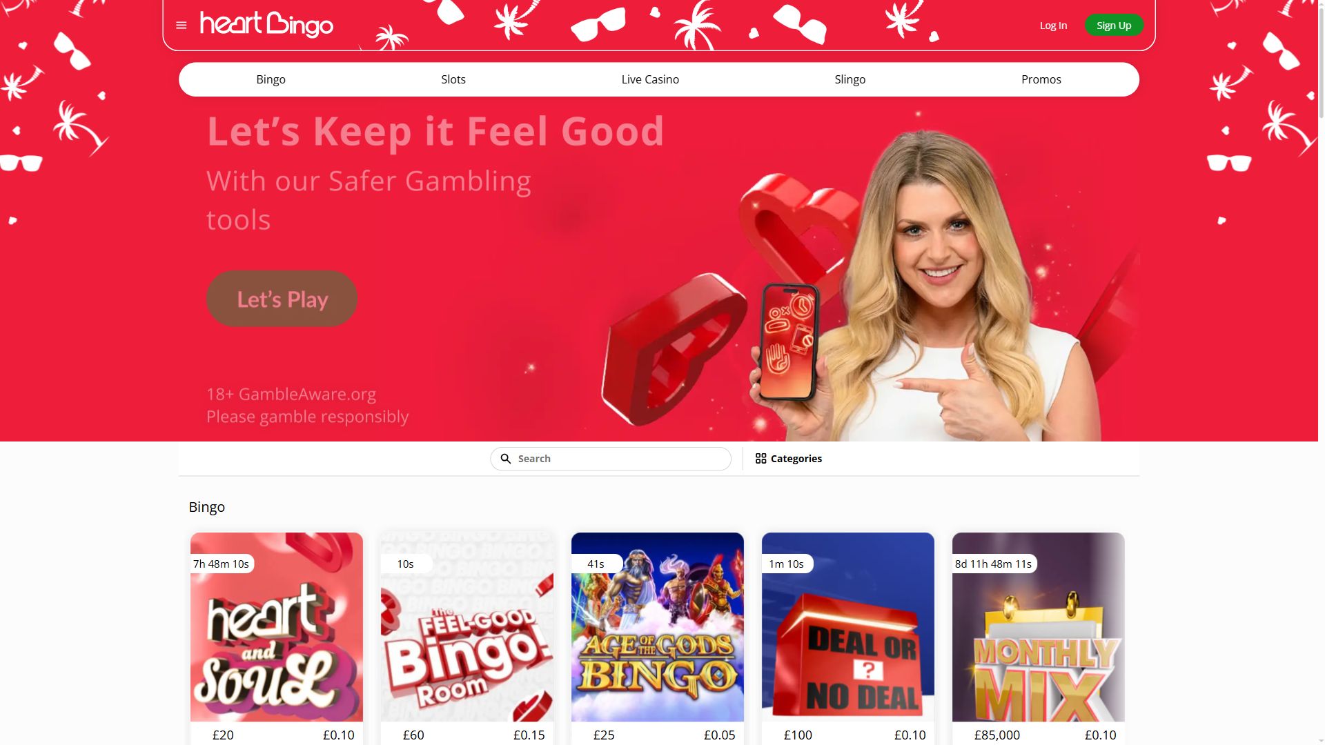 Heartbingo — Homepage (Desktop)