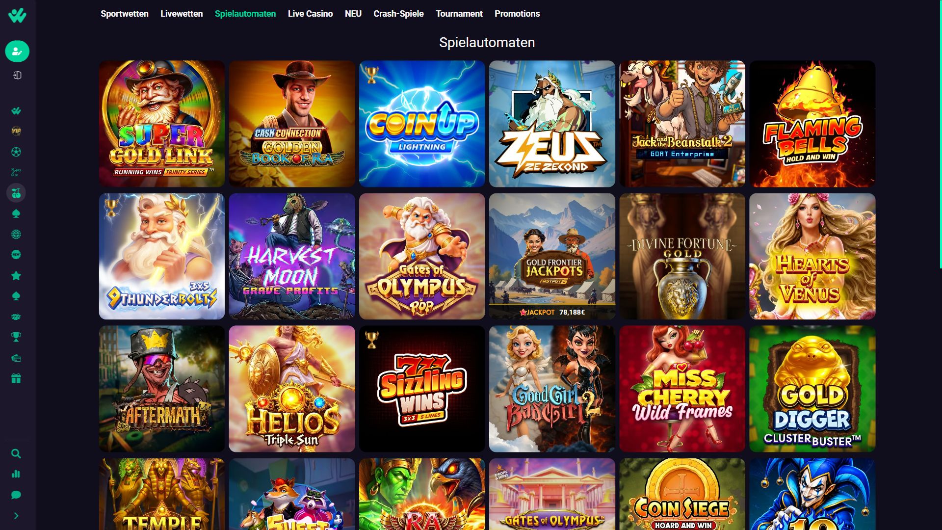 Hiperwin — Lobby (Desktop)