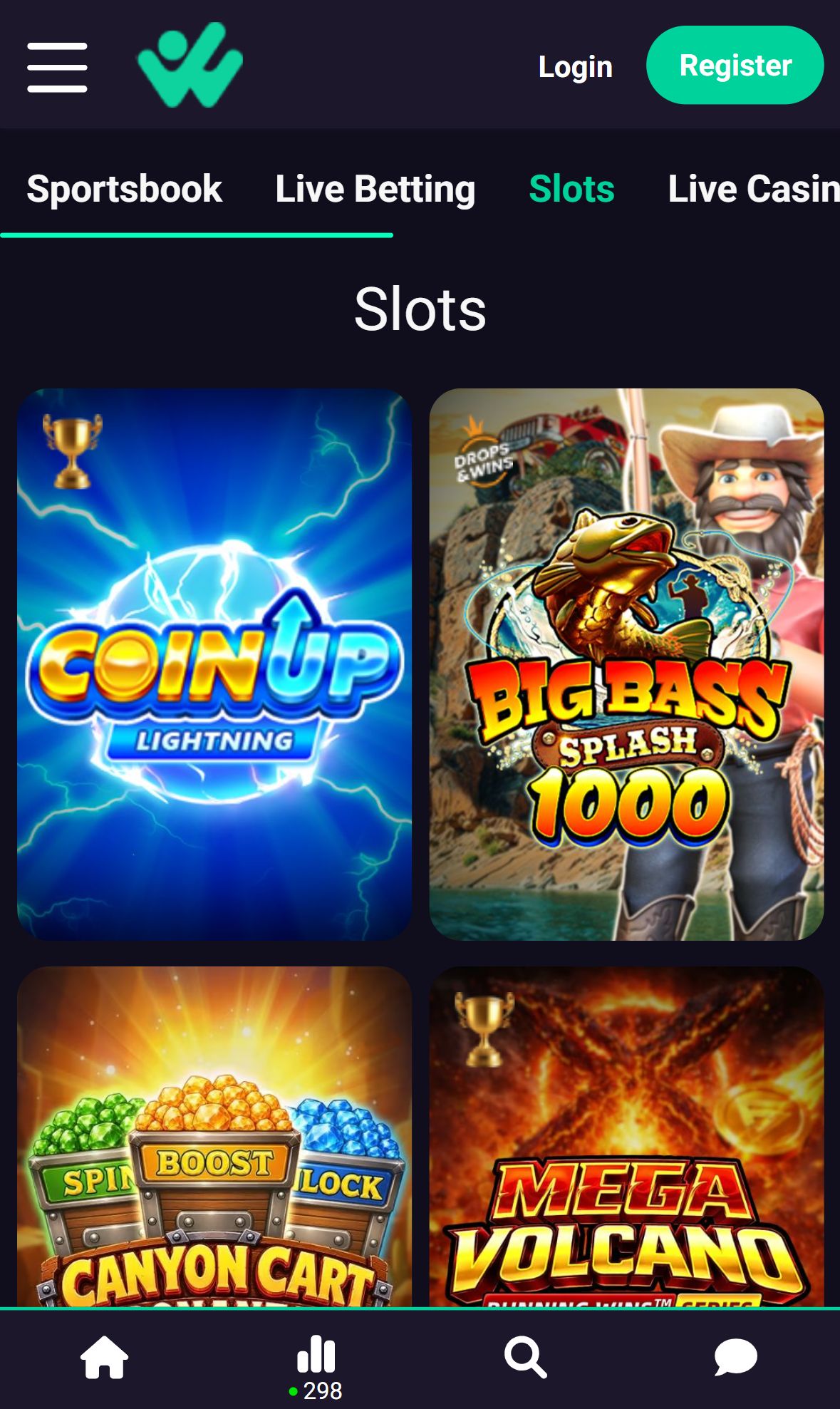 Hiperwin — Lobby (Mobile)