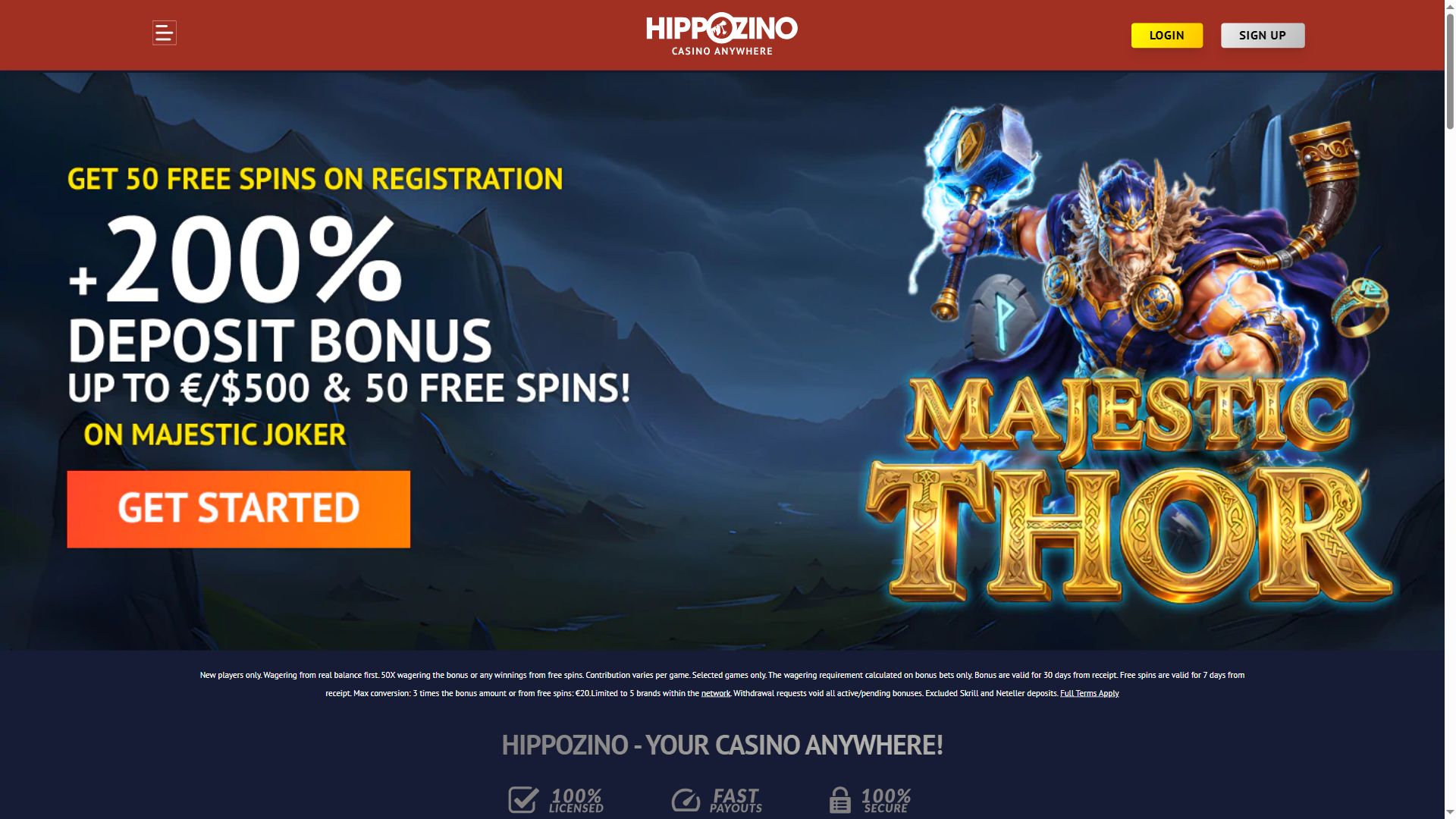 Hippozino — Homepage (Desktop)