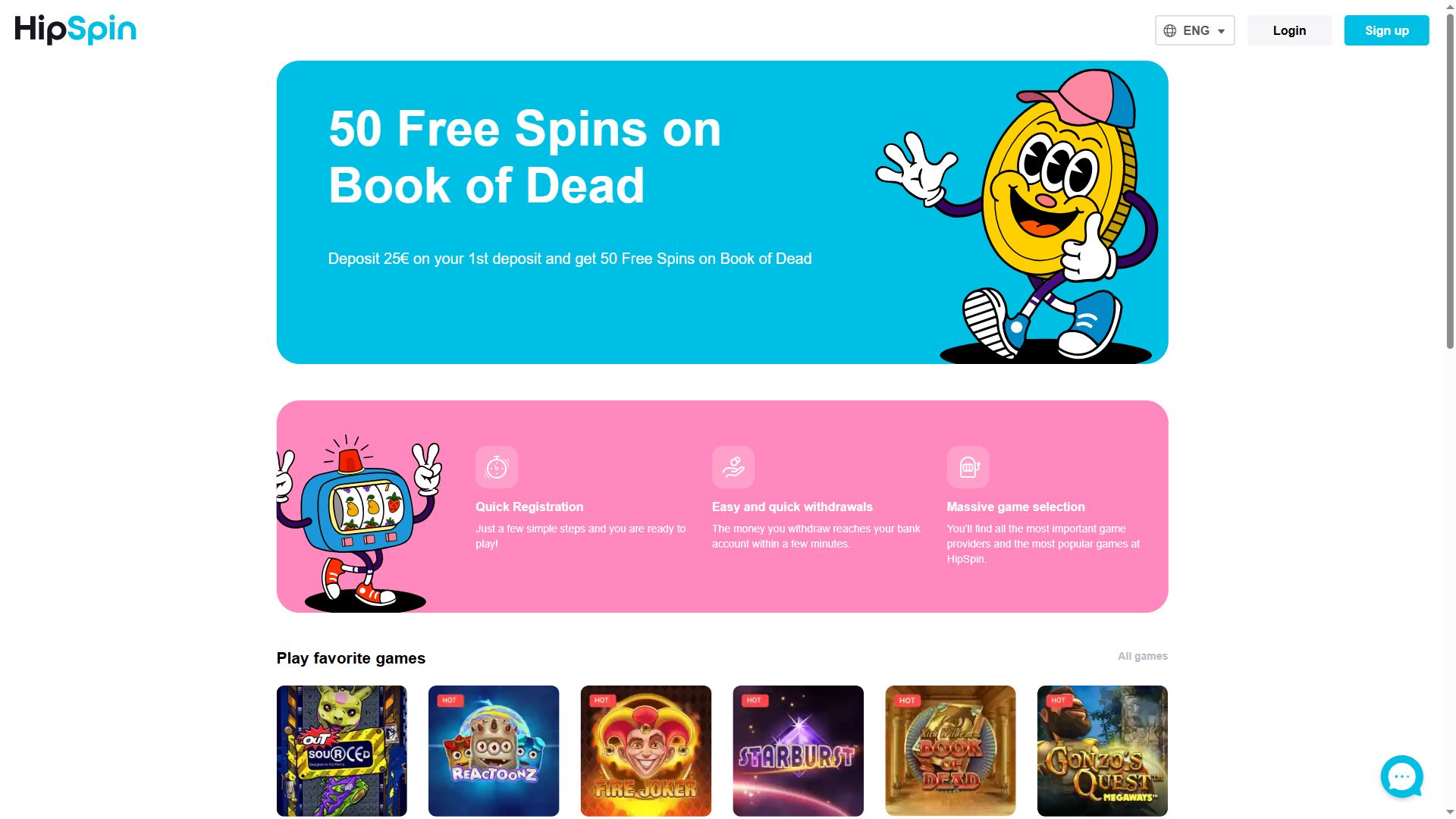 HipSpin — Homepage (Desktop)