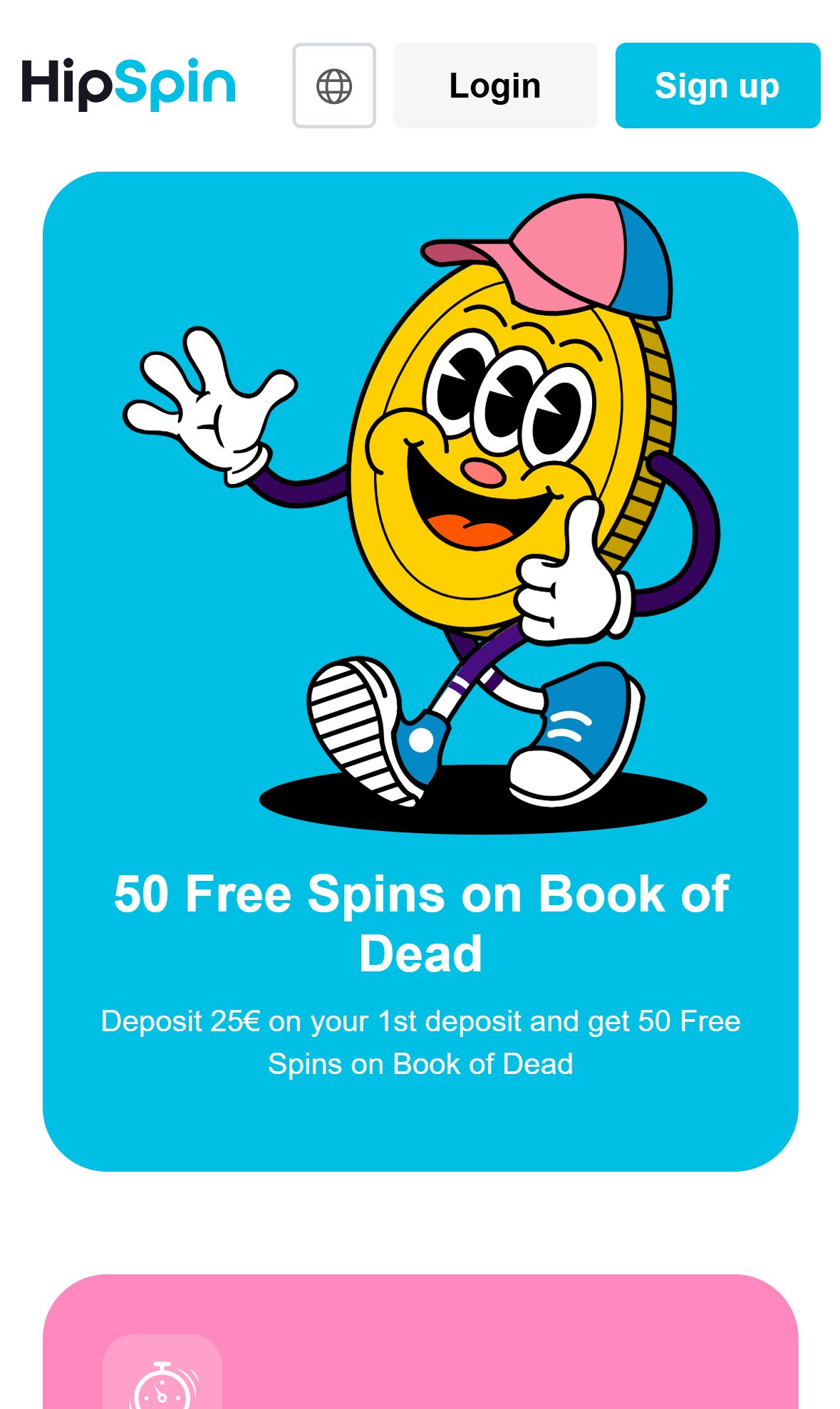 HipSpin — Homepage (Mobile)